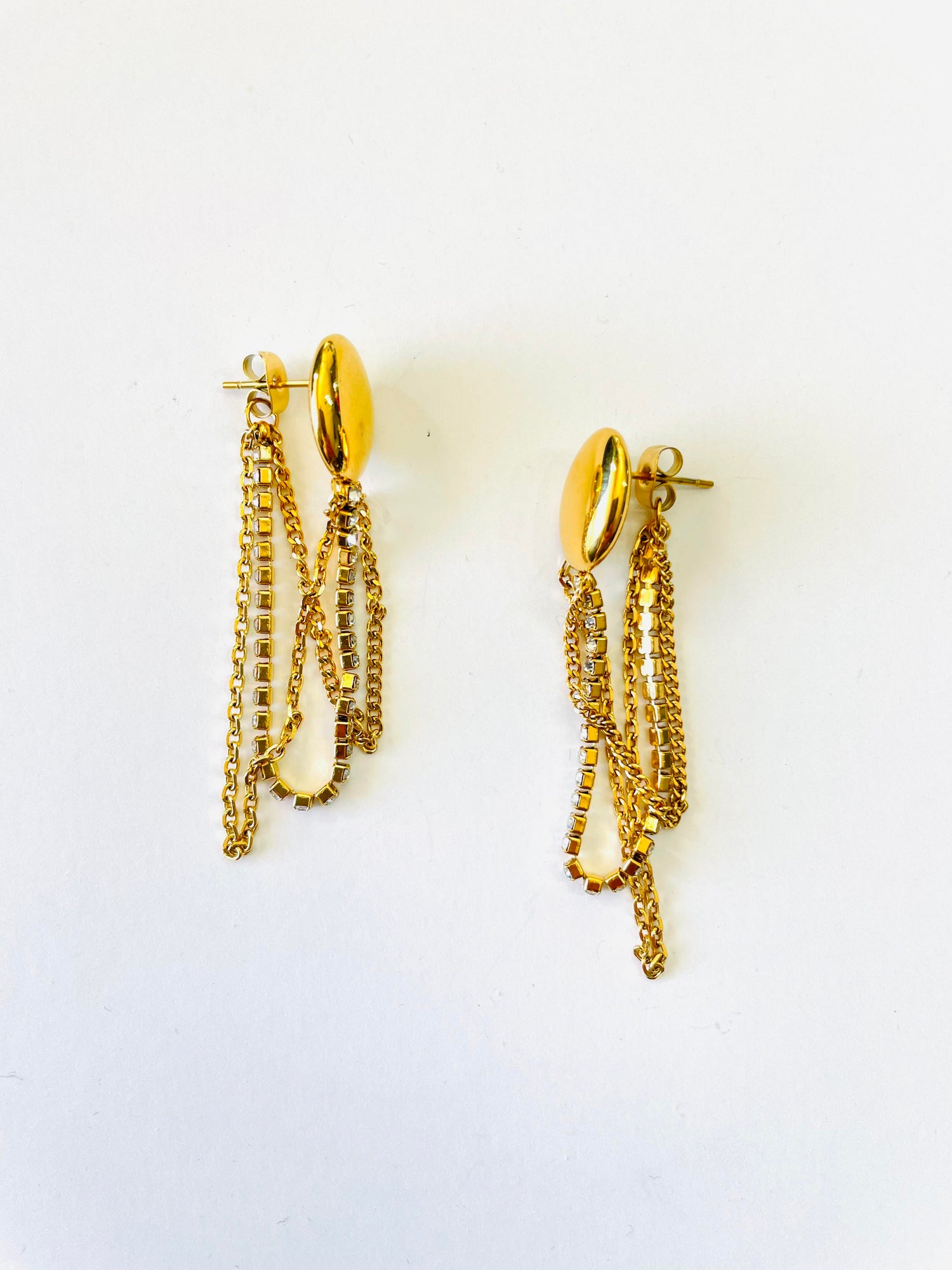 THE GOLD CHAIN EARRINGS {Waterproof Jewelry}