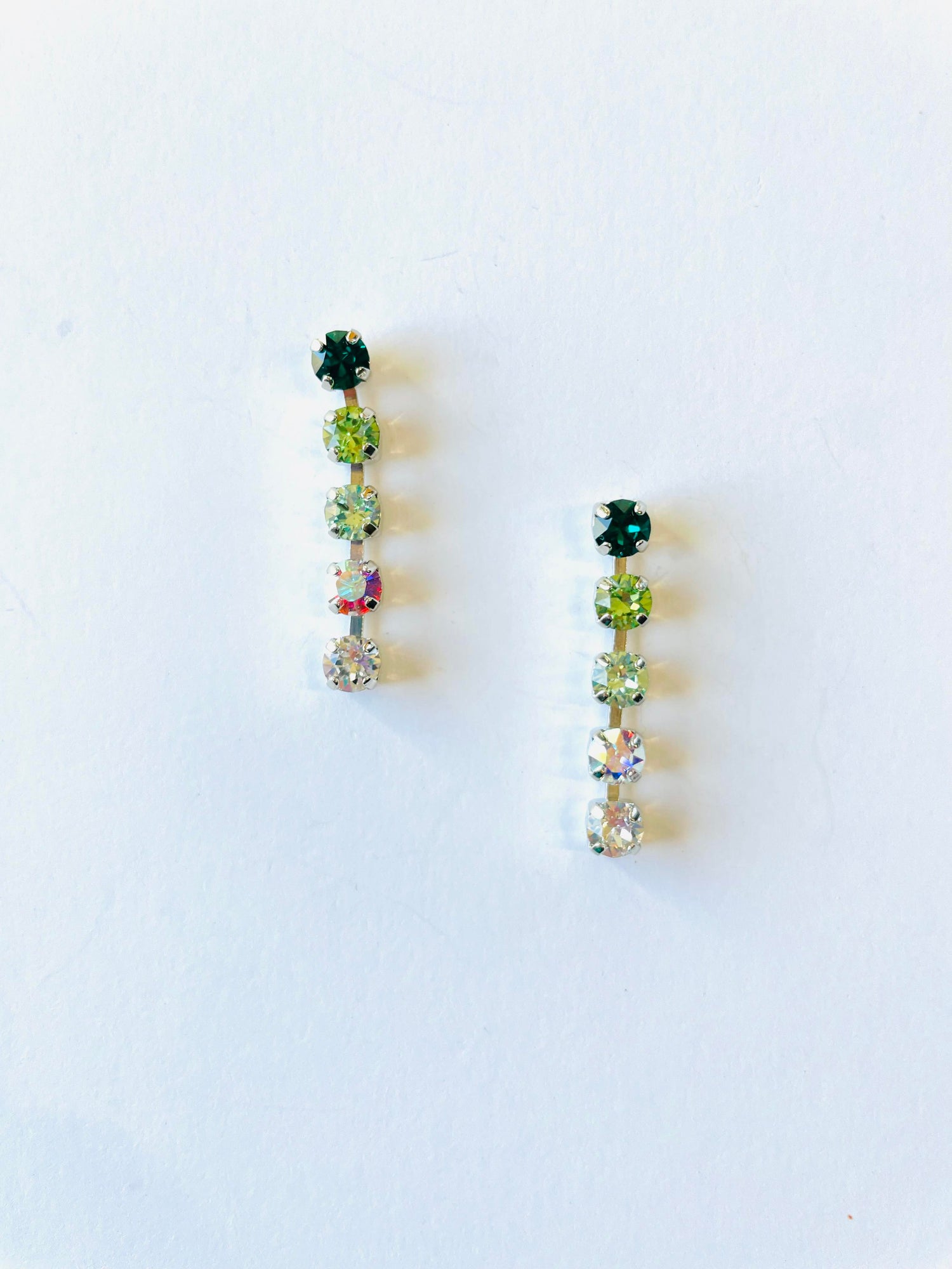 Ombre 5 Stone Delicate Polka Dot Earrings {Multiple Colors!}