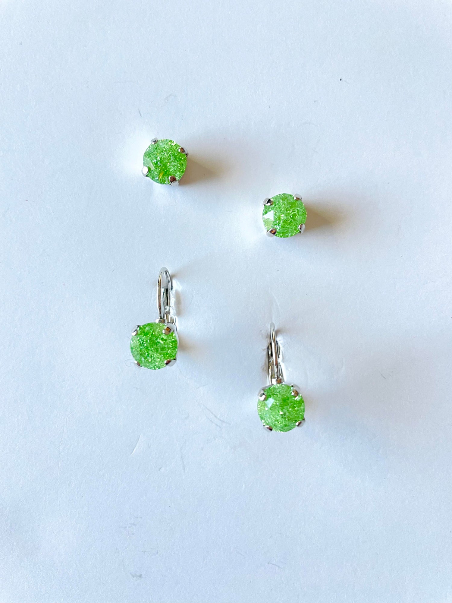 8mm Drop OR Post in Peridot Ice