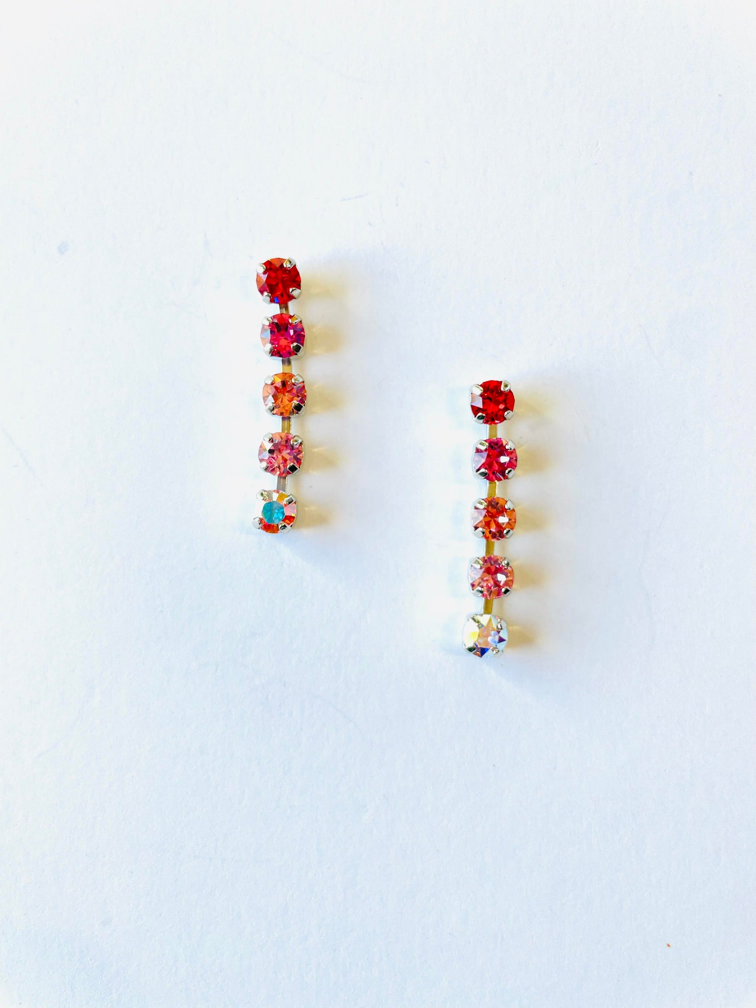 Ombre 5 Stone Delicate Polka Dot Earrings {Multiple Colors!}