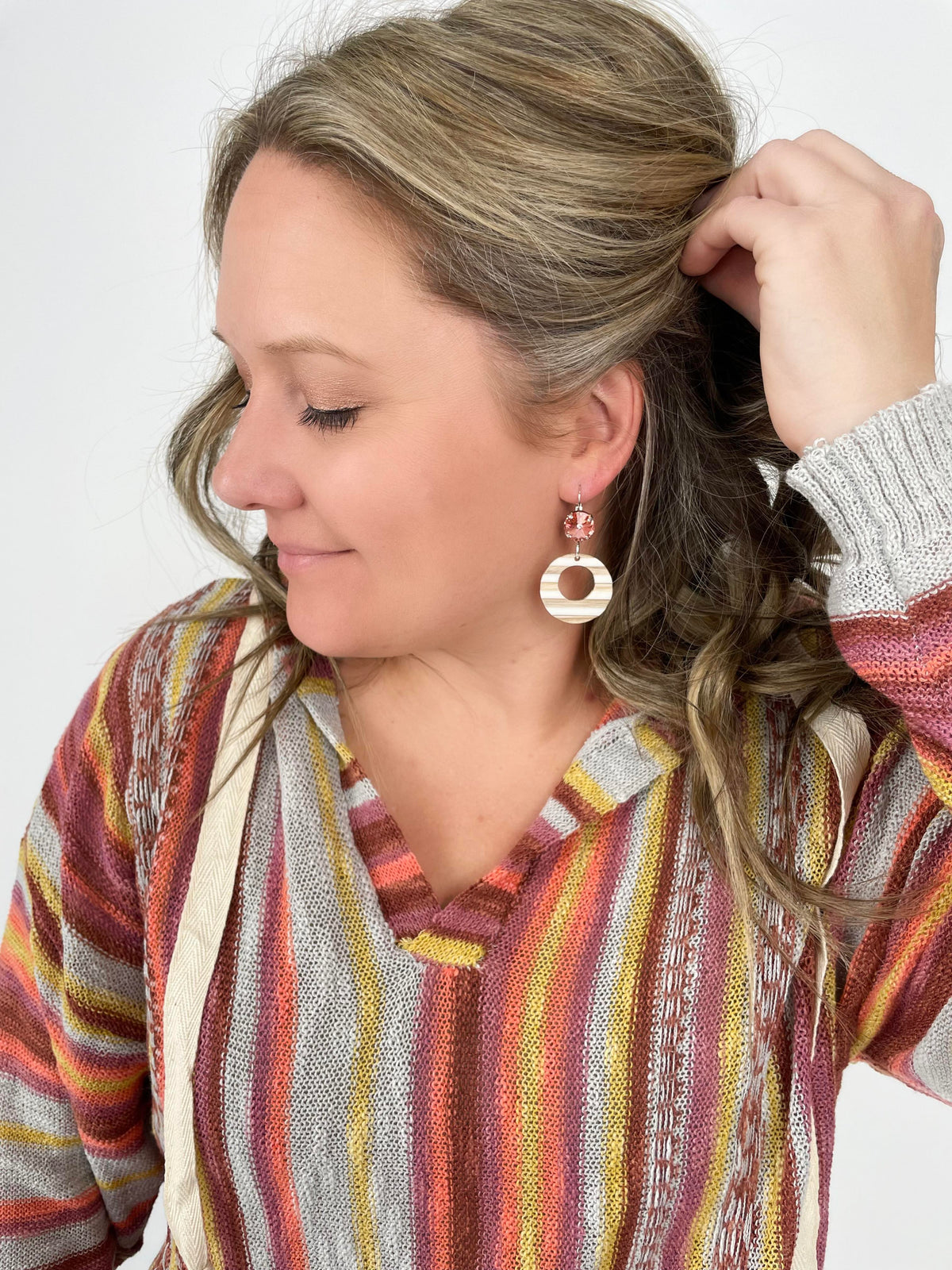 Canyon Spirit Wood Stripe Earrings - KaraMarie