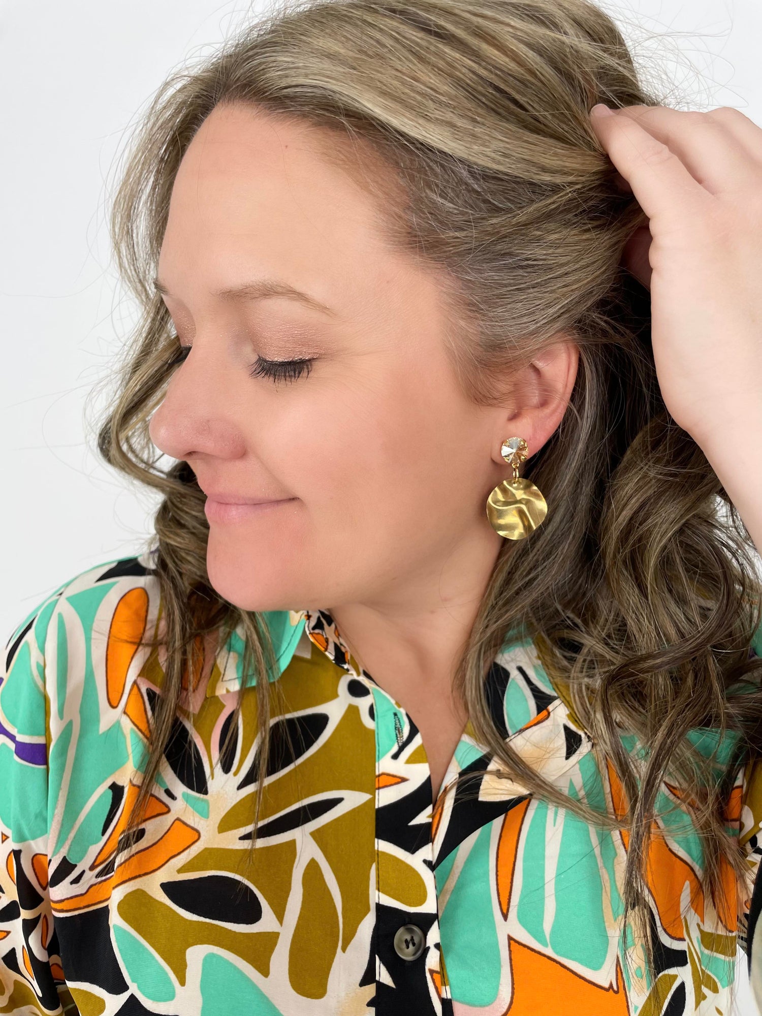 Golden Wave Earrings - KaraMarie