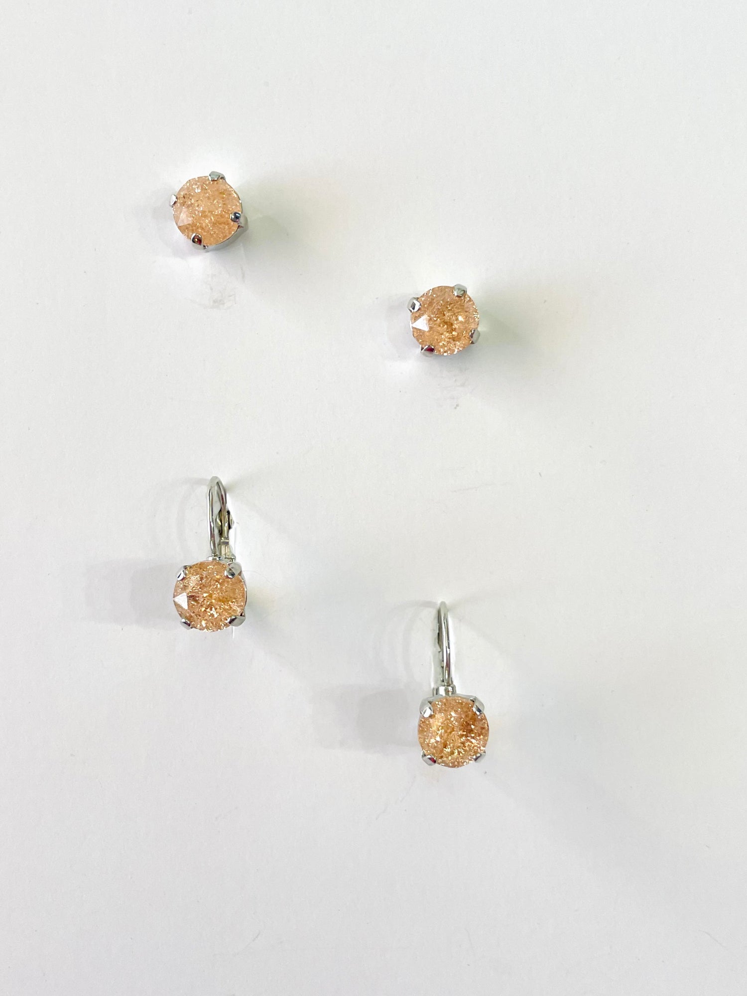 8mm Drop OR Post in Peach Ice