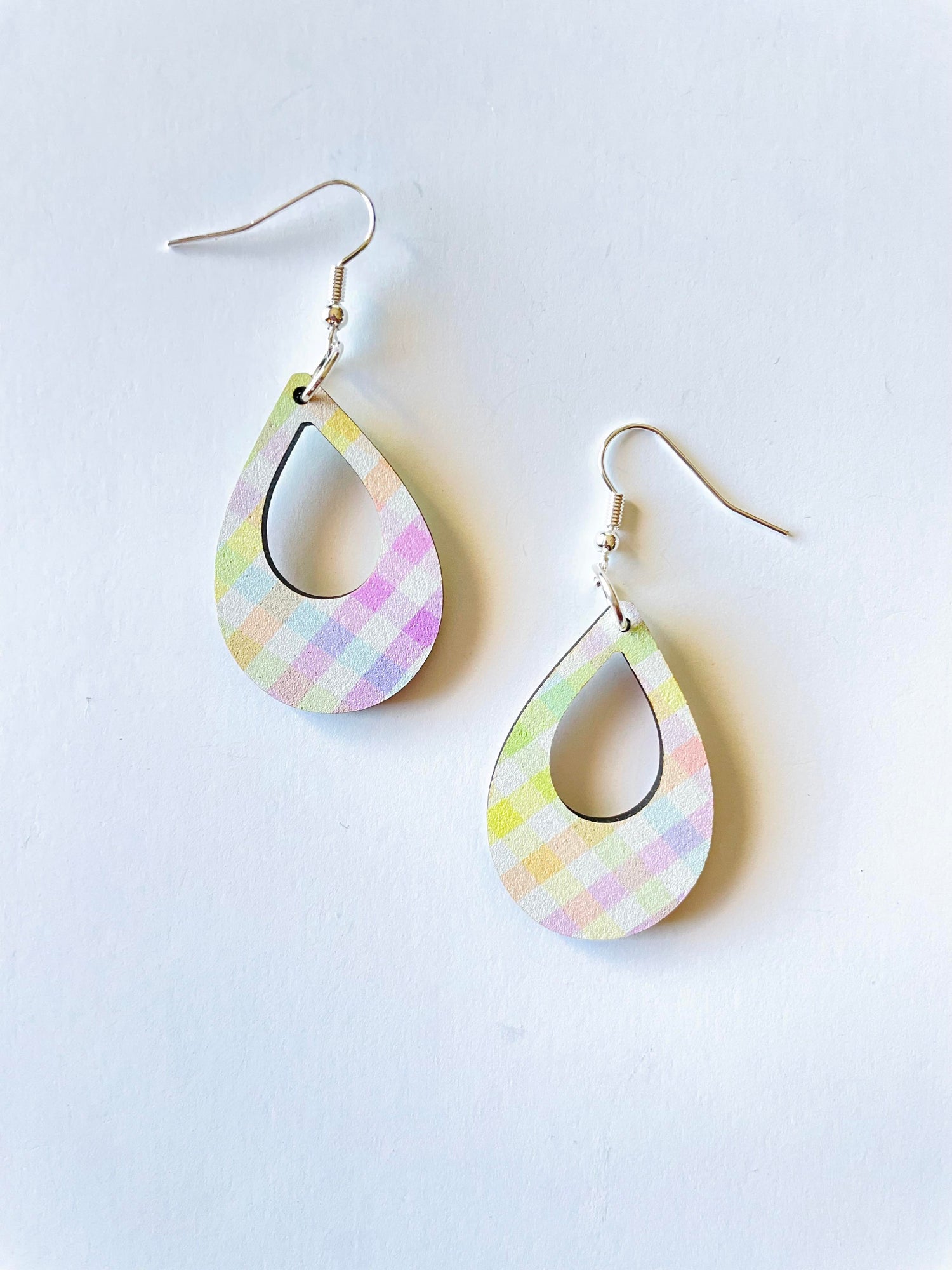 Pastel Plaid Earrings
