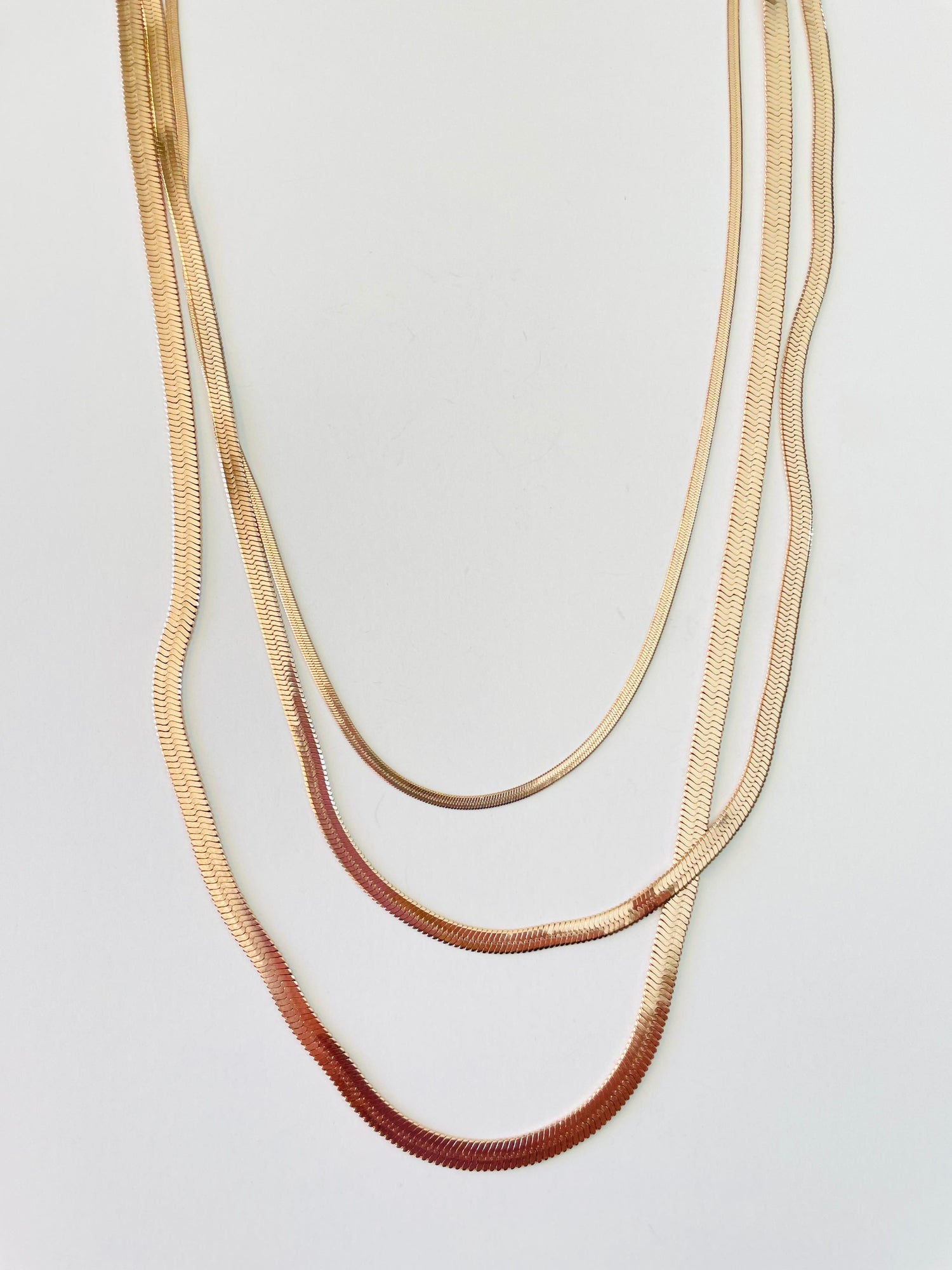 Stainless Steel Triple Strand Necklaces {Multiple Metals!} WATERPROOF JEWELRY - KaraMarie