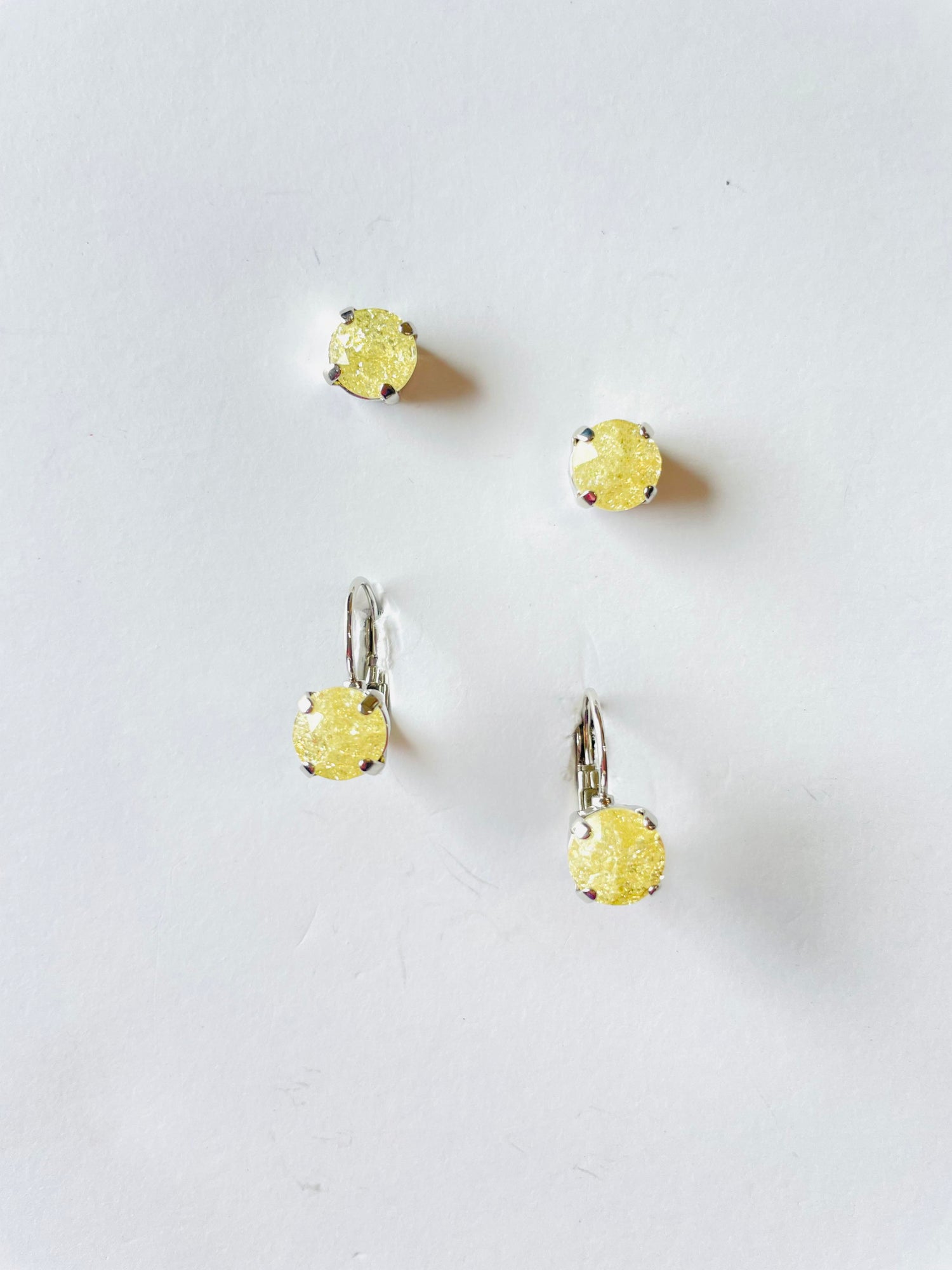 8mm Drop OR Post in Jonquil Ice