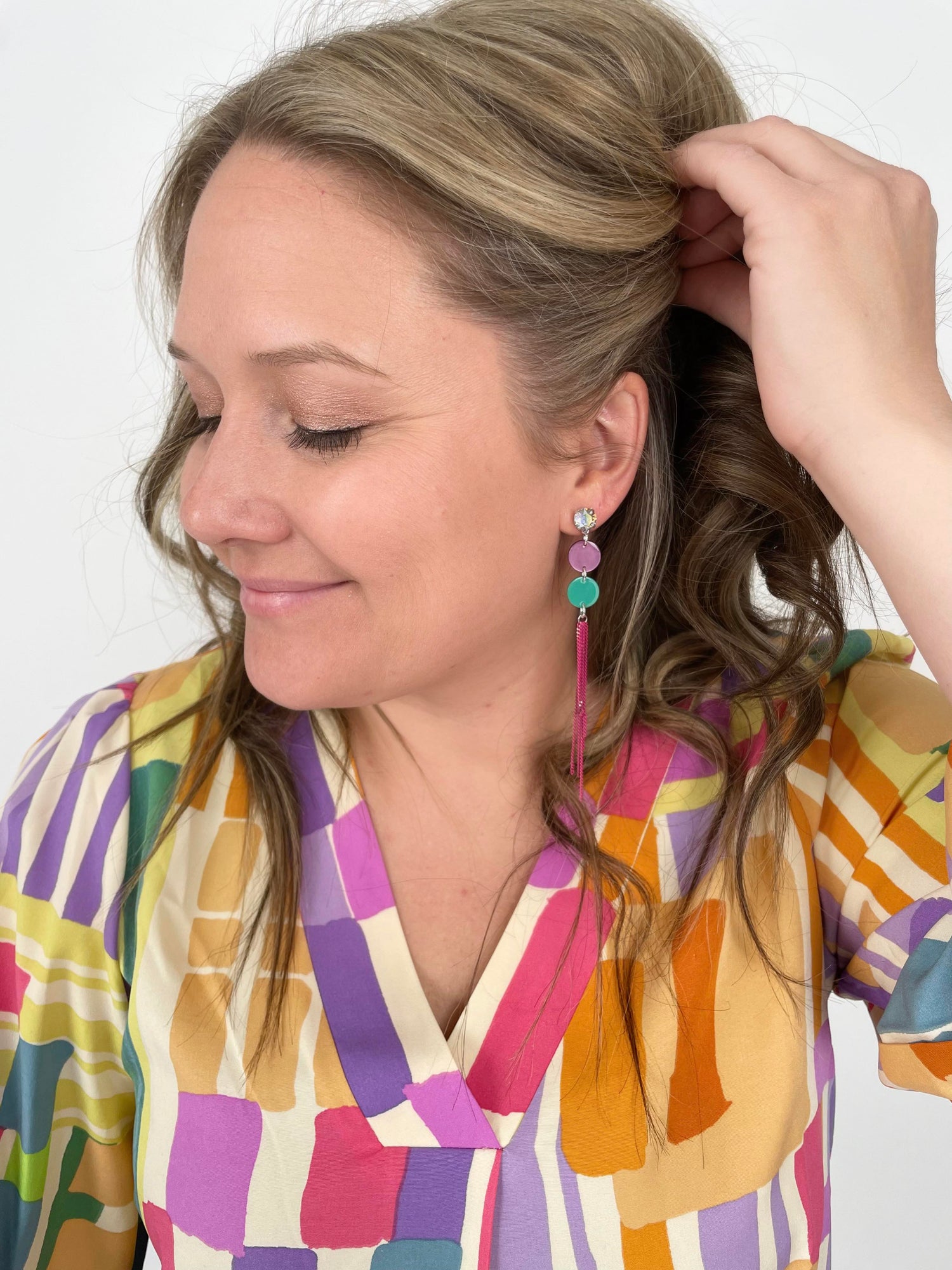 Abstract Polka Dot Earring