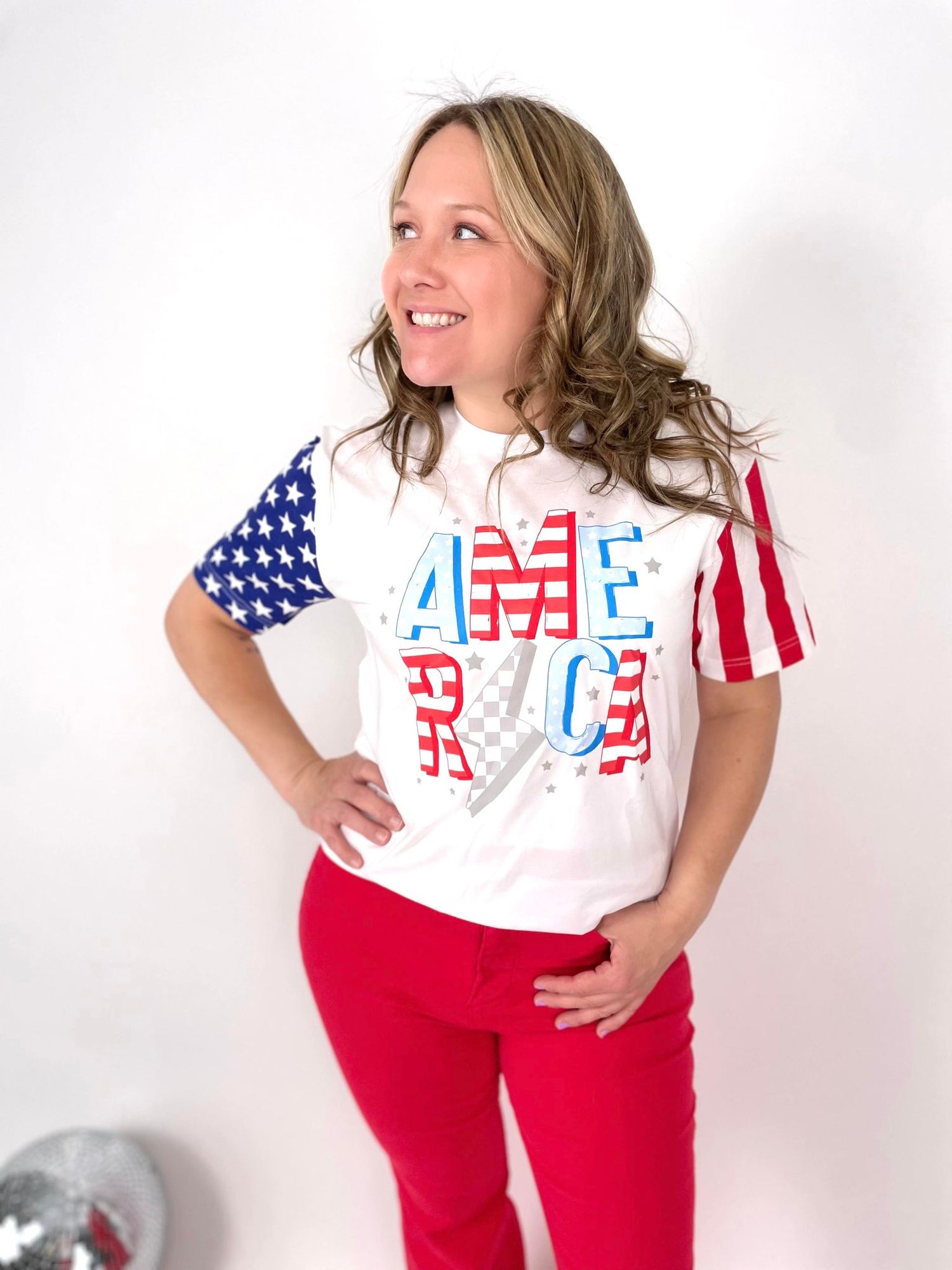 America Graphic Tee {S-2X} - KaraMarie