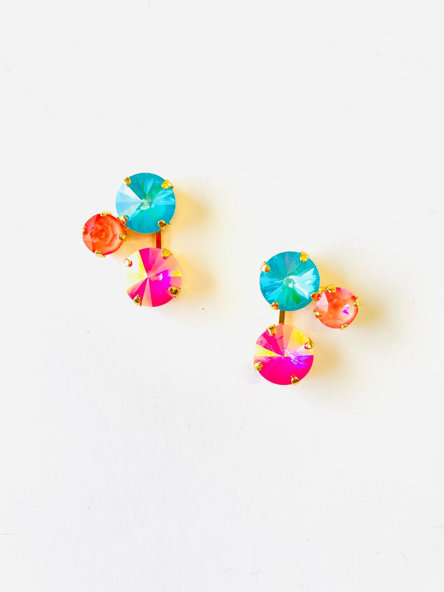 Cosmos Earrings in Neon Hues