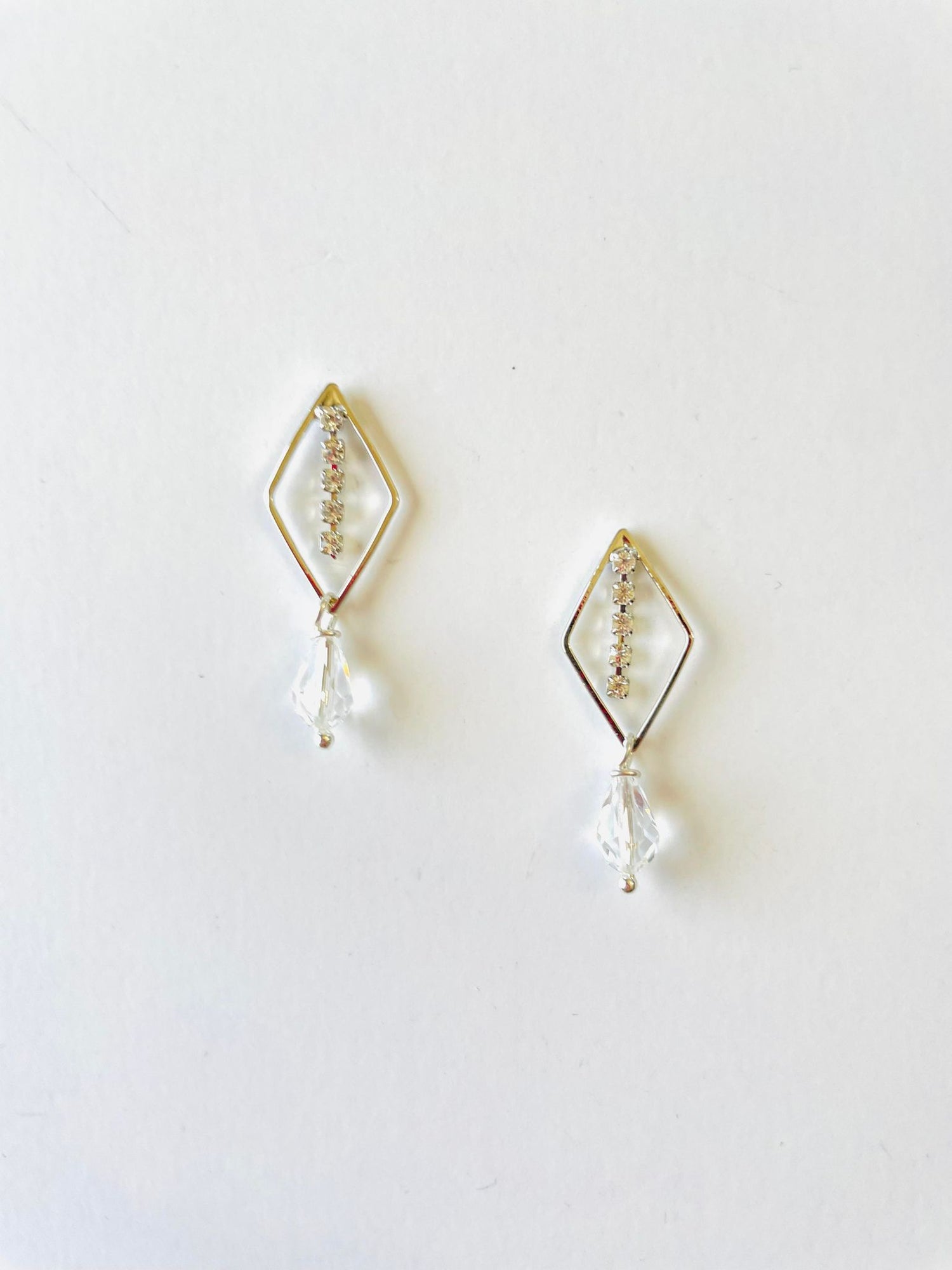 Delicate Diamond Crystal Earrings