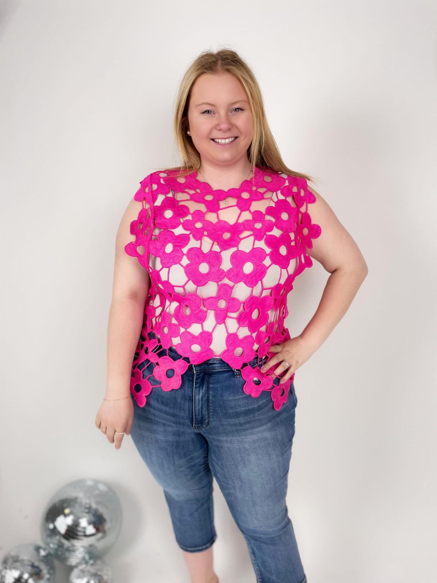Scarlett Crochet Flower Top (Multiple Colors!)