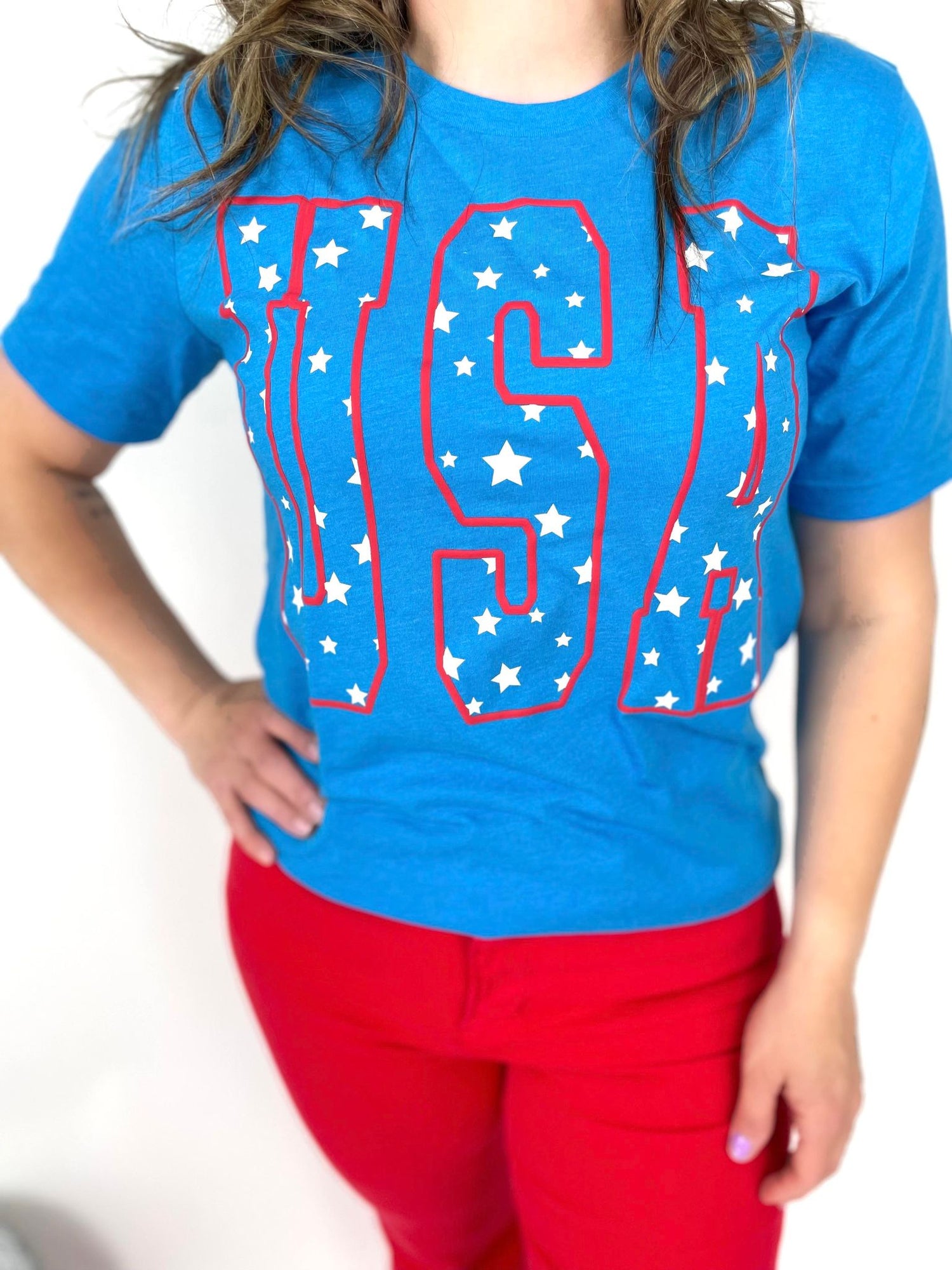 USA Puff Print Graphic Tee