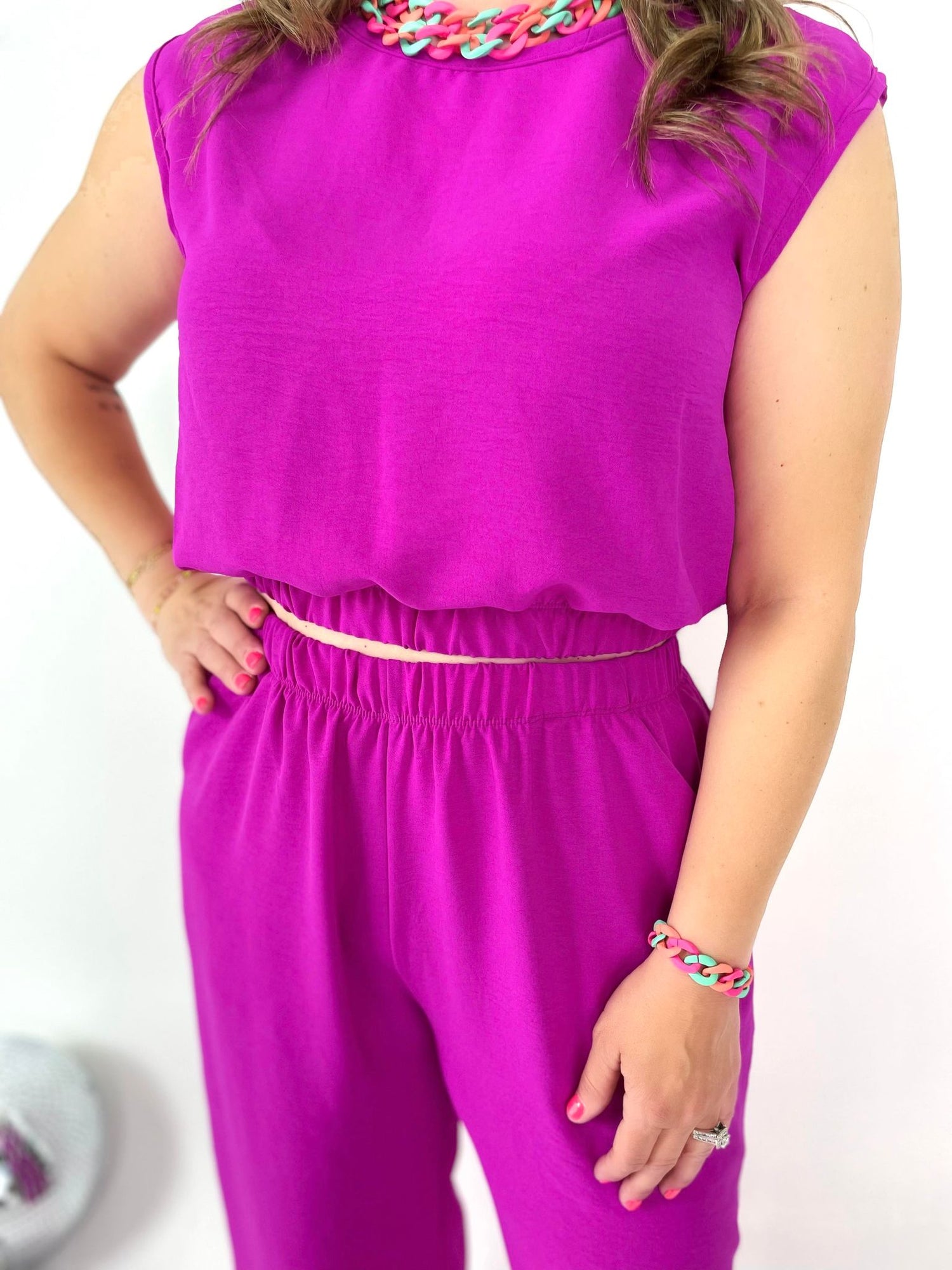 BLAKELEY Jessica Summer Pant Set in Magenta {XXS-2X}