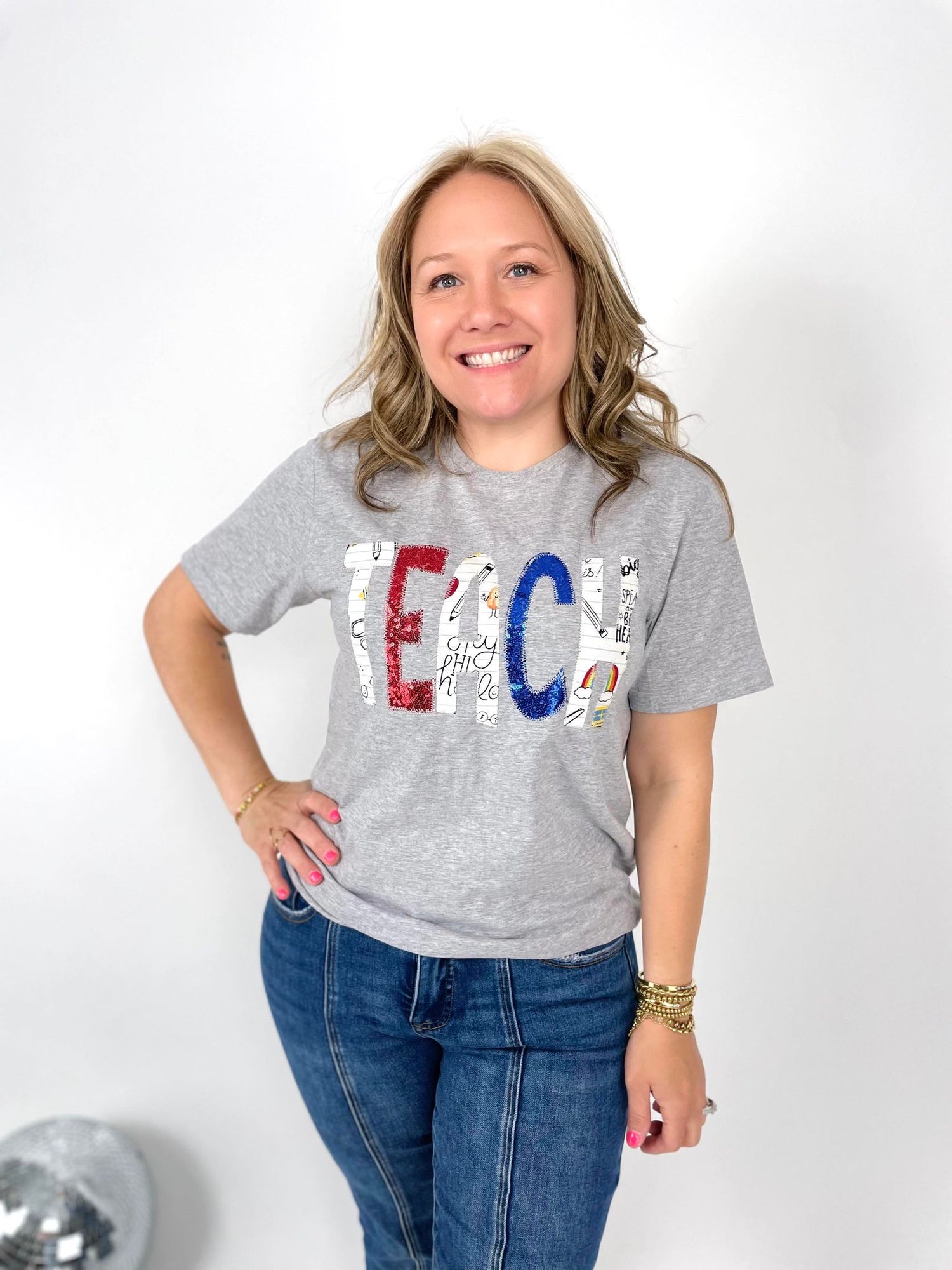 Sequin TEACH Tee - KaraMarie