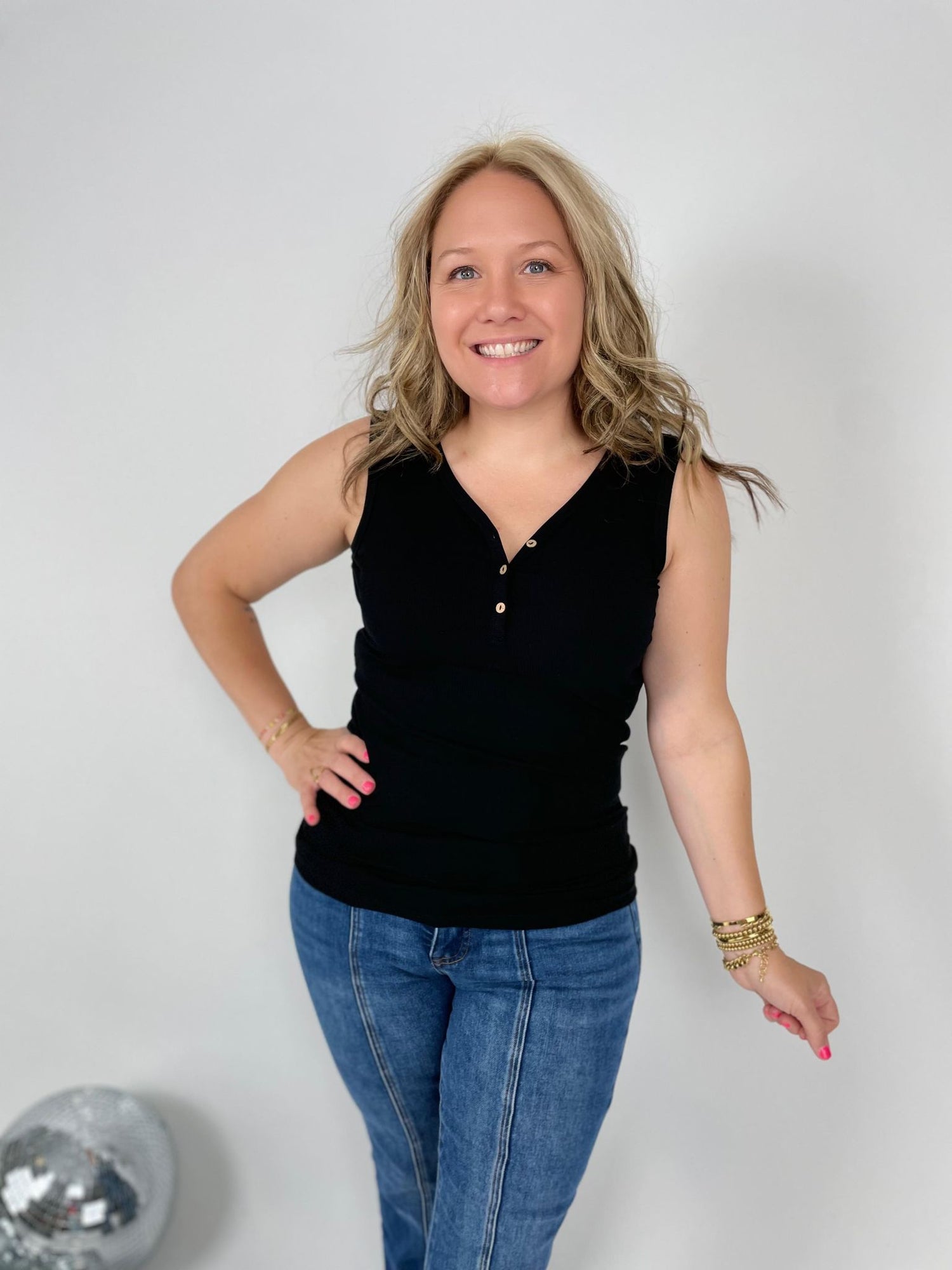 Addison Henley Tank - Black