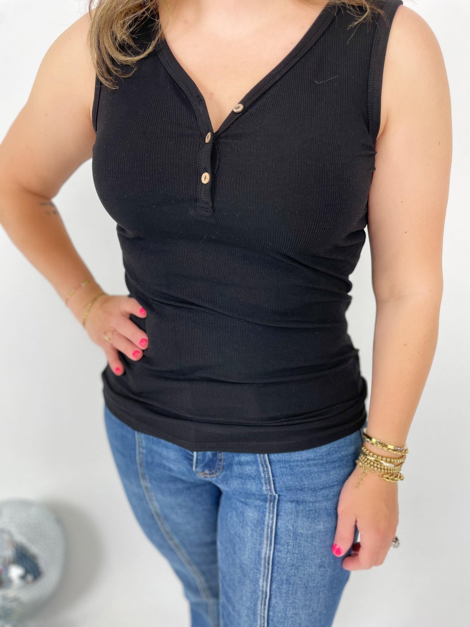 Addison Henley Tank - Black