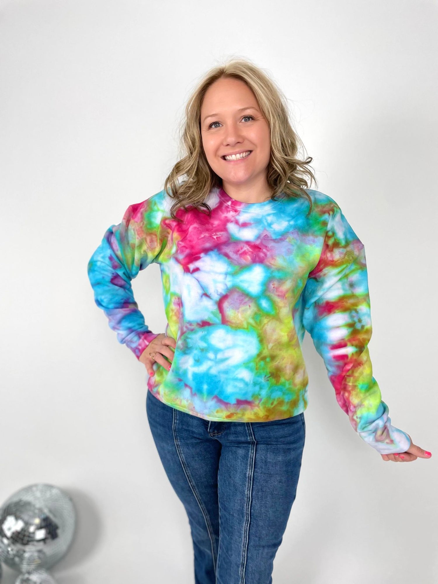 Custom Ice Dyed Sweatshirt - Carnival Ice