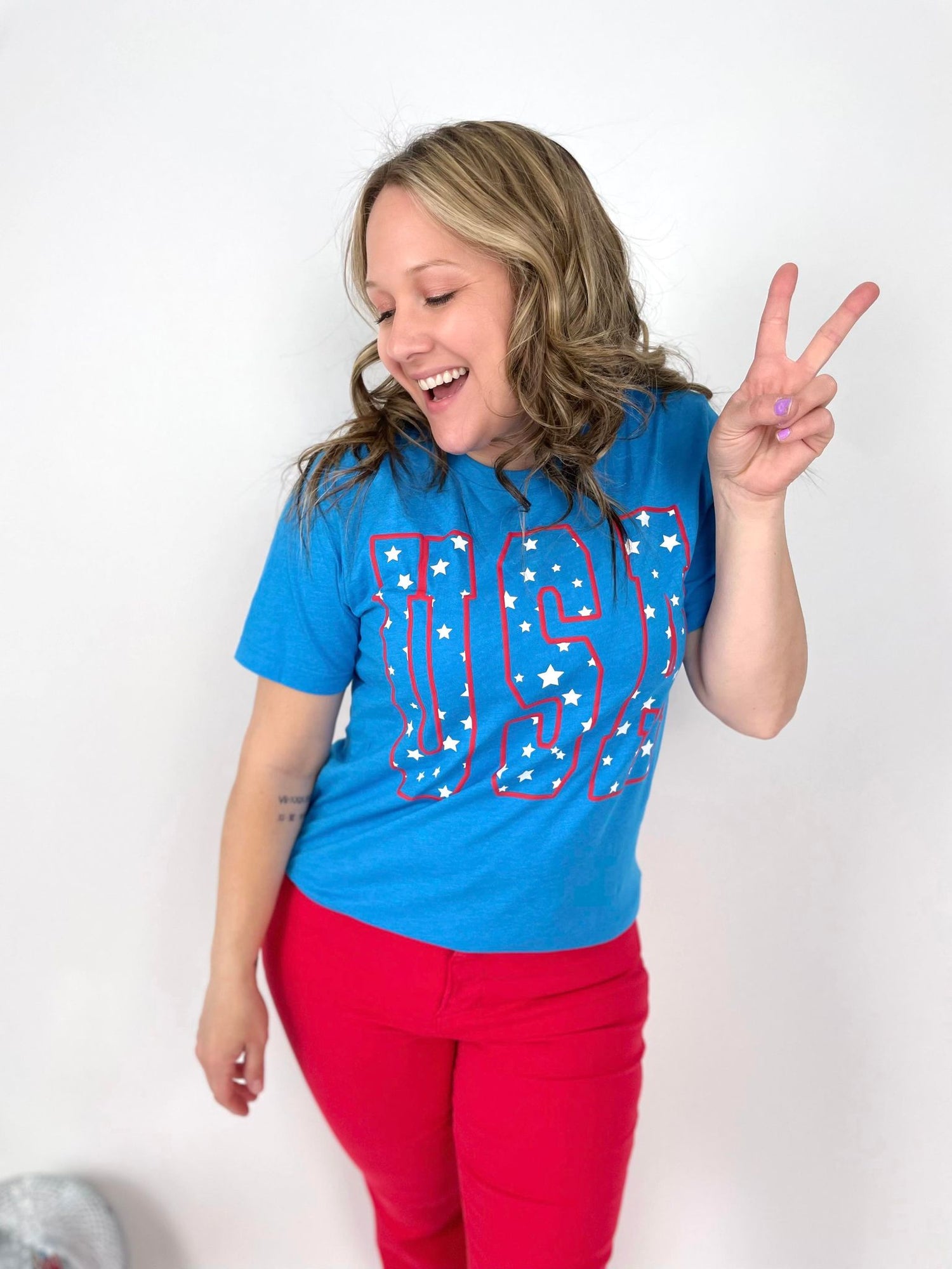 USA Puff Print Graphic Tee