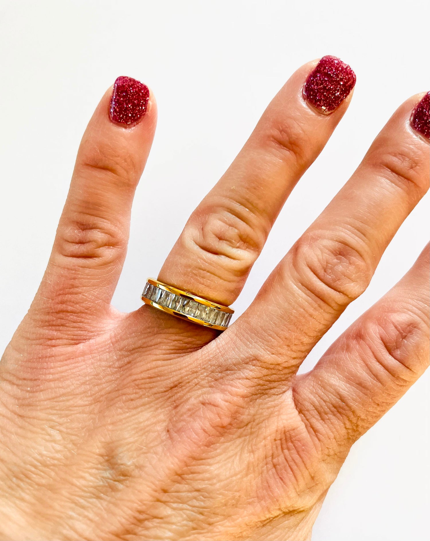 Rock Steady Pave Ring - GOLD or SILVER {Waterproof Jewelry}