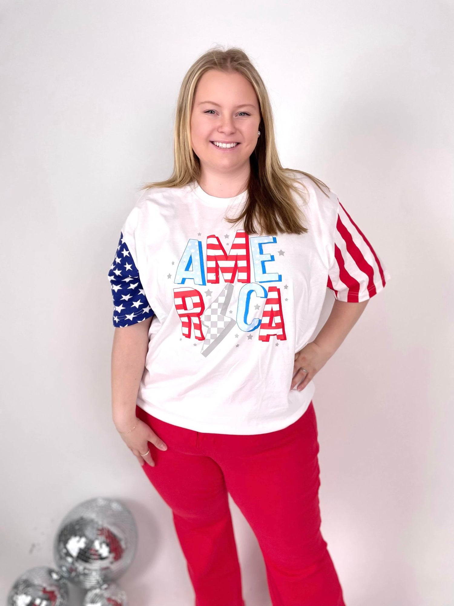 America Graphic Tee {S-2X} - KaraMarie
