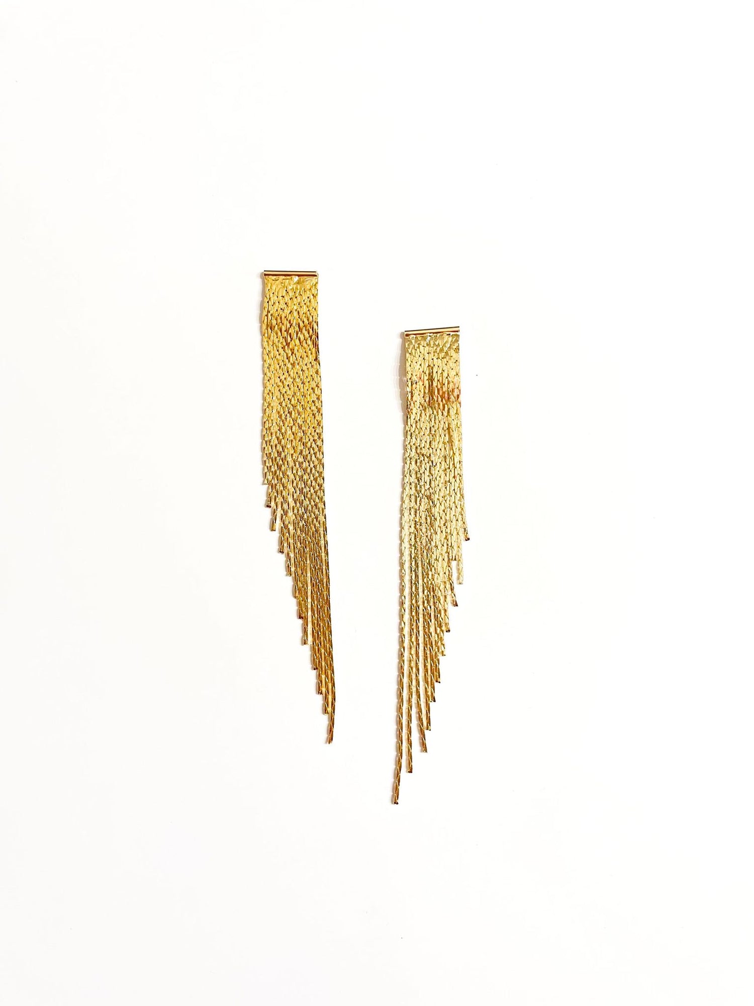 Glamorous Fringe Earrings {Silver or Gold)
