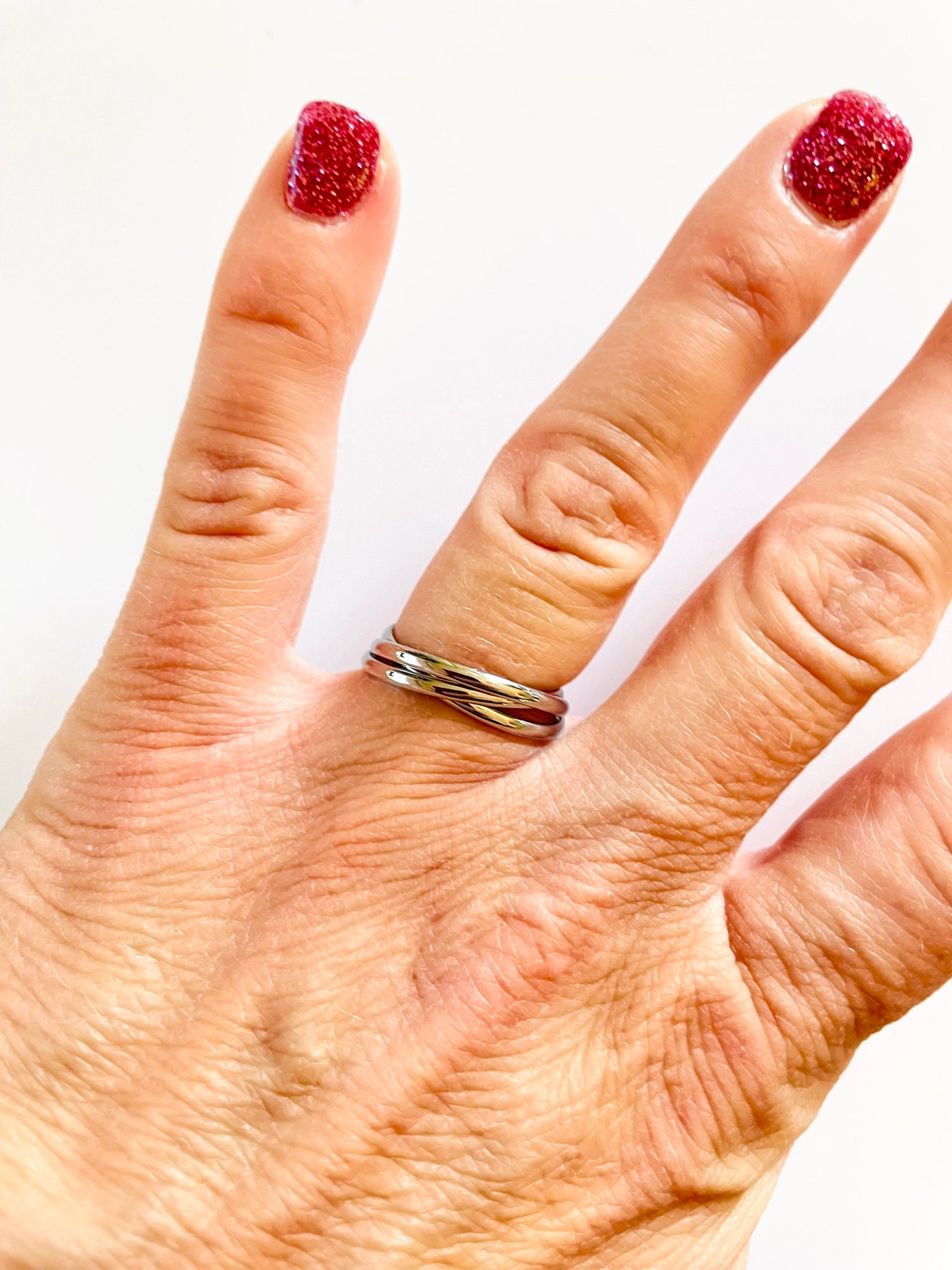 All Twisted Up Triple Ring - GOLD, SILVER or MIXED {Waterproof Jewelry}