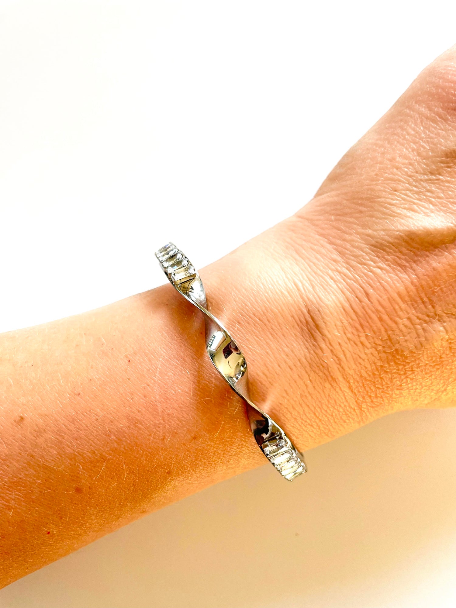 Rock Steady Diamond Cuff Bracelet - GOLD or SILVER  {Waterproof Jewelry!} - KaraMarie
