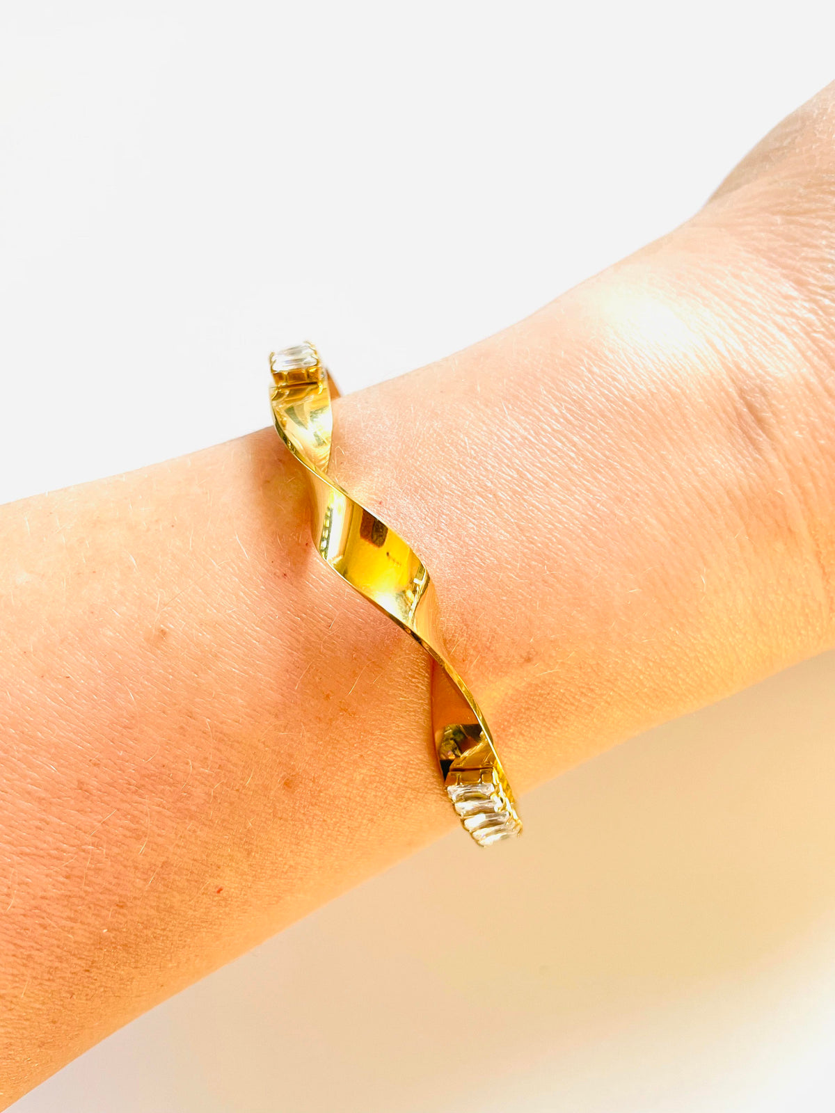 Rock Steady Diamond Cuff Bracelet - GOLD or SILVER  {Waterproof Jewelry!} - KaraMarie