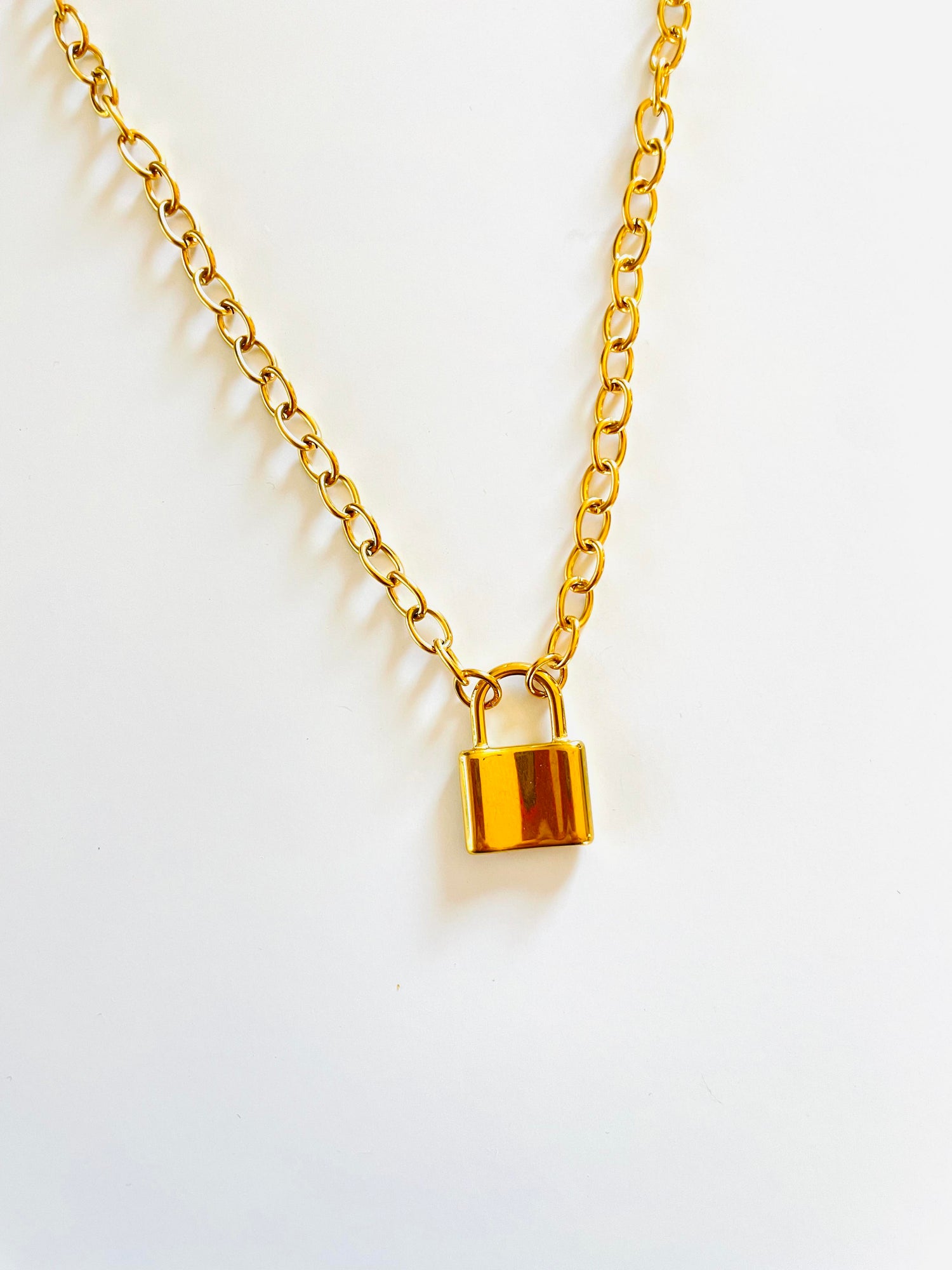 Padlock Pendant Necklace {Waterproof Jewelry!}