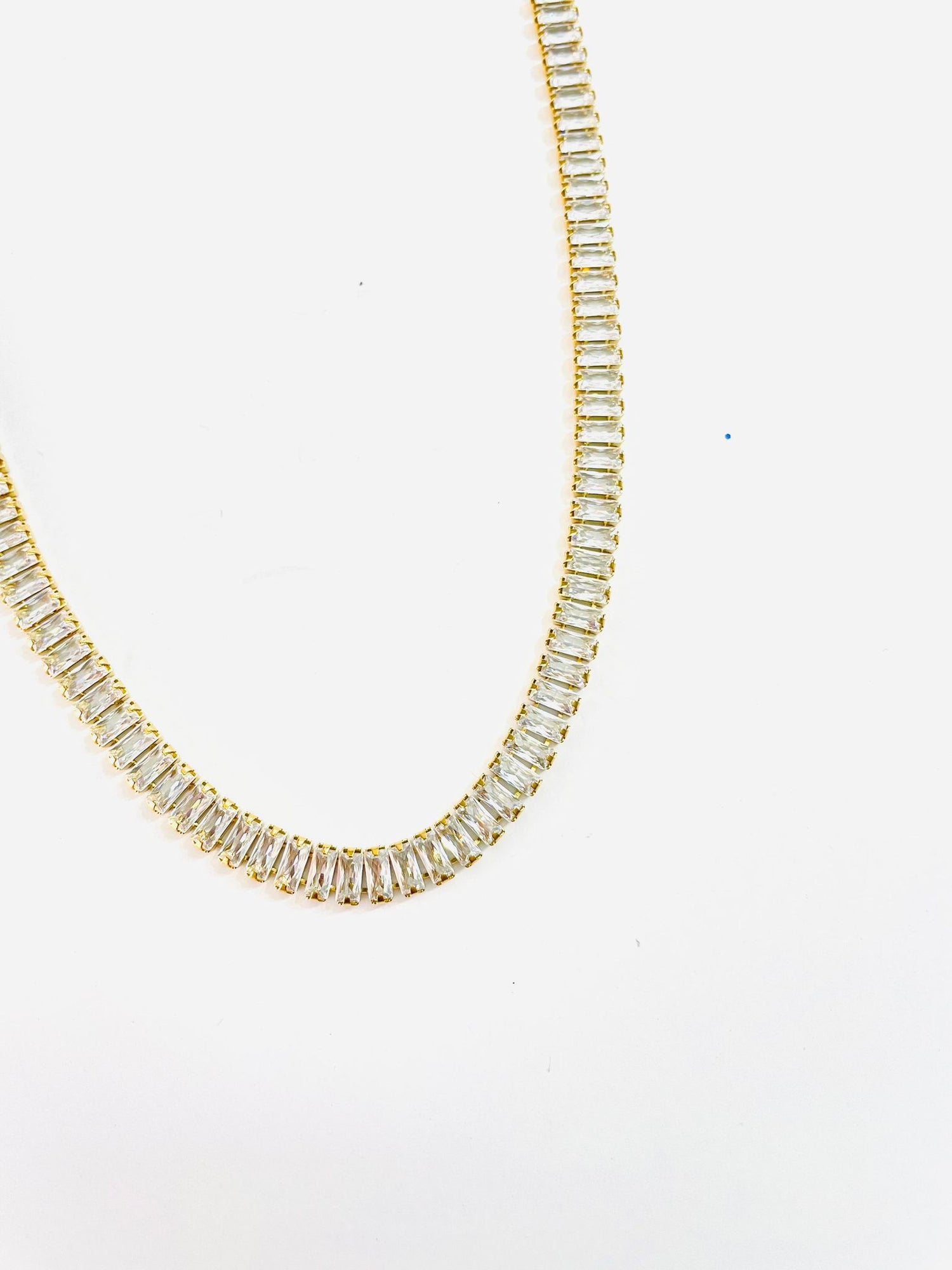 Royalty Baguette Tennis Necklace  {Waterproof Jewelry!}
