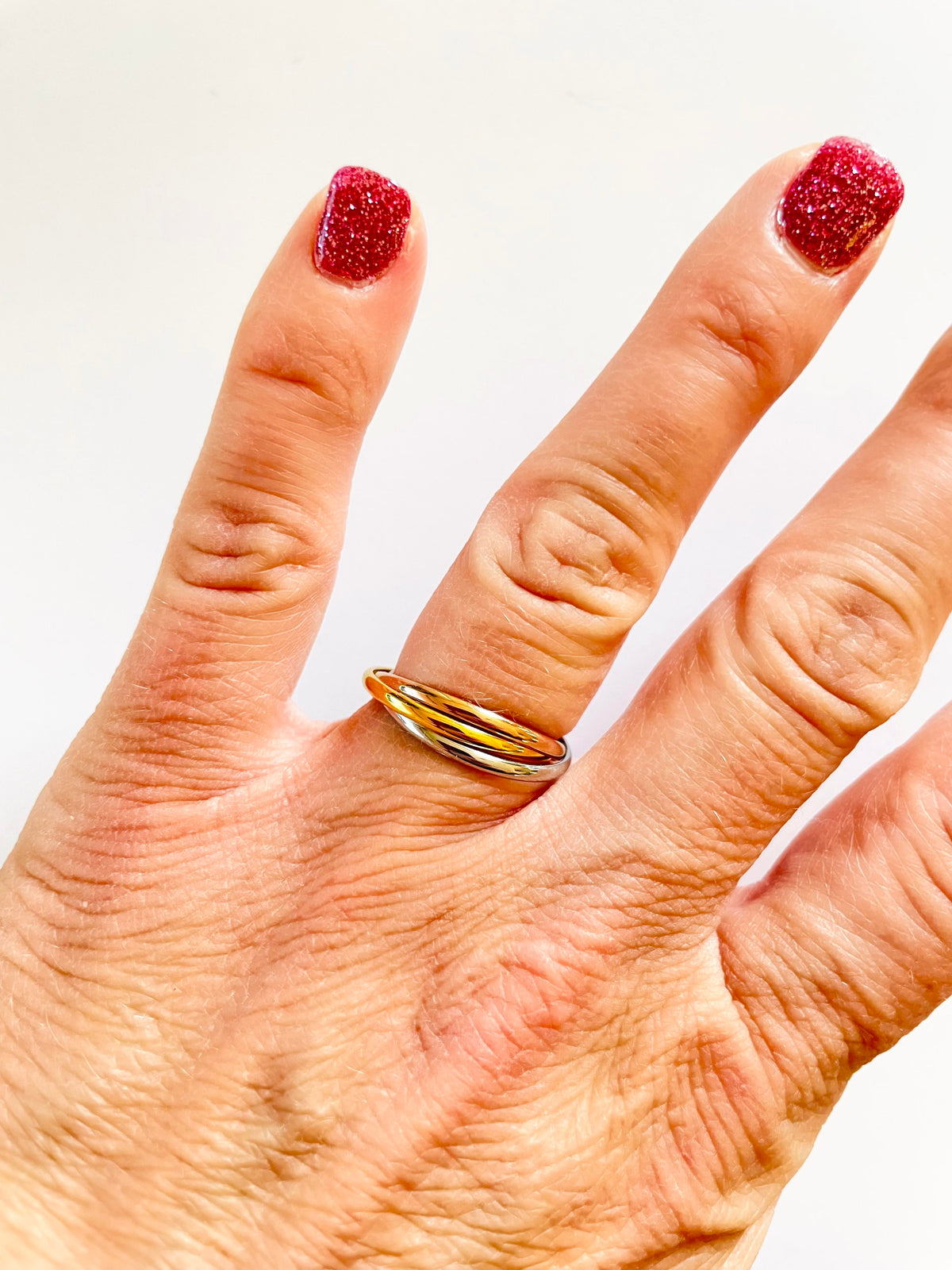 All Twisted Up Triple Ring - GOLD, SILVER or MIXED {Waterproof Jewelry} - KaraMarie