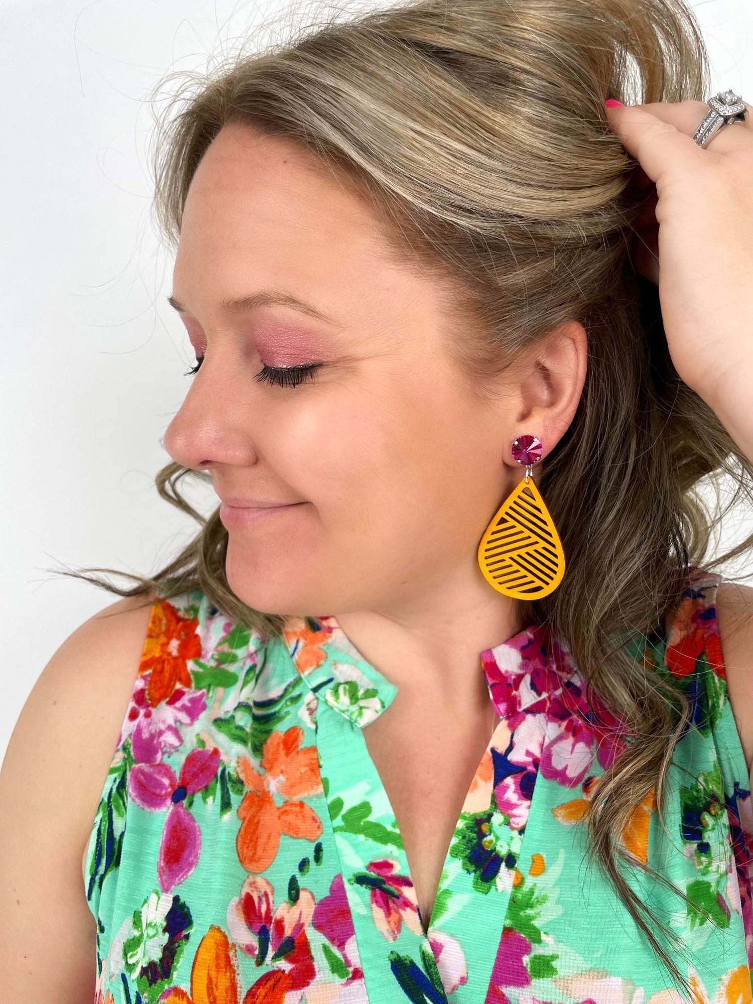 Goldenrod Wood Earrings