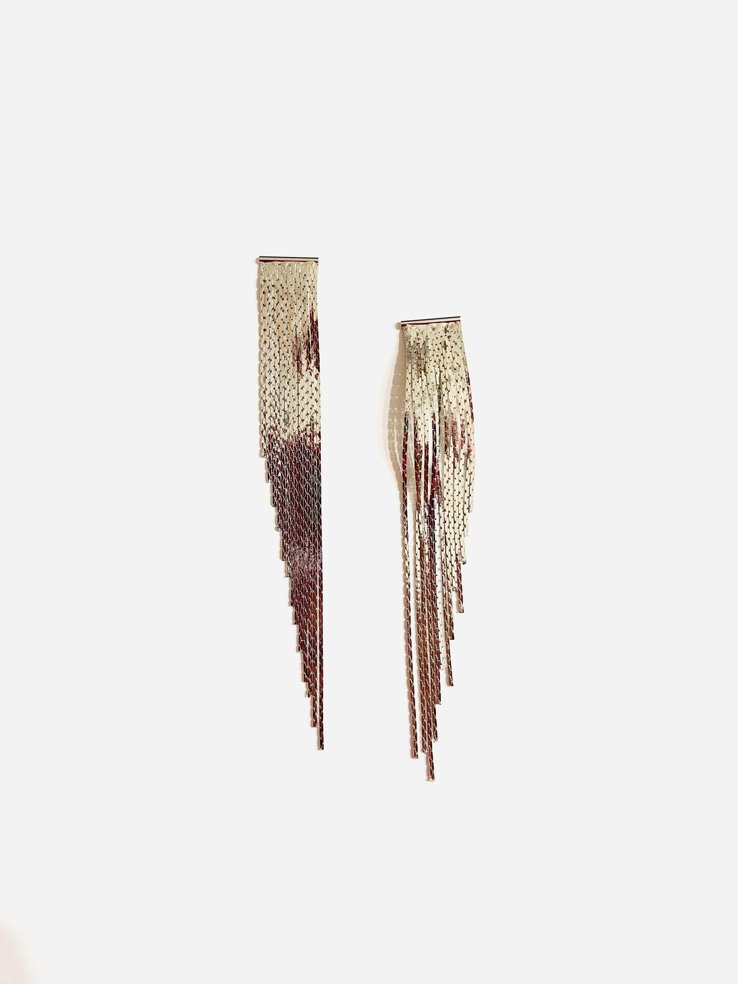 Glamorous Fringe Earrings {Silver or Gold)