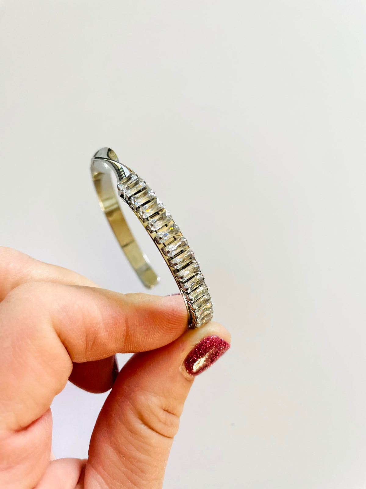 Rock Steady Diamond Cuff Bracelet - GOLD or SILVER  {Waterproof Jewelry!} - KaraMarie