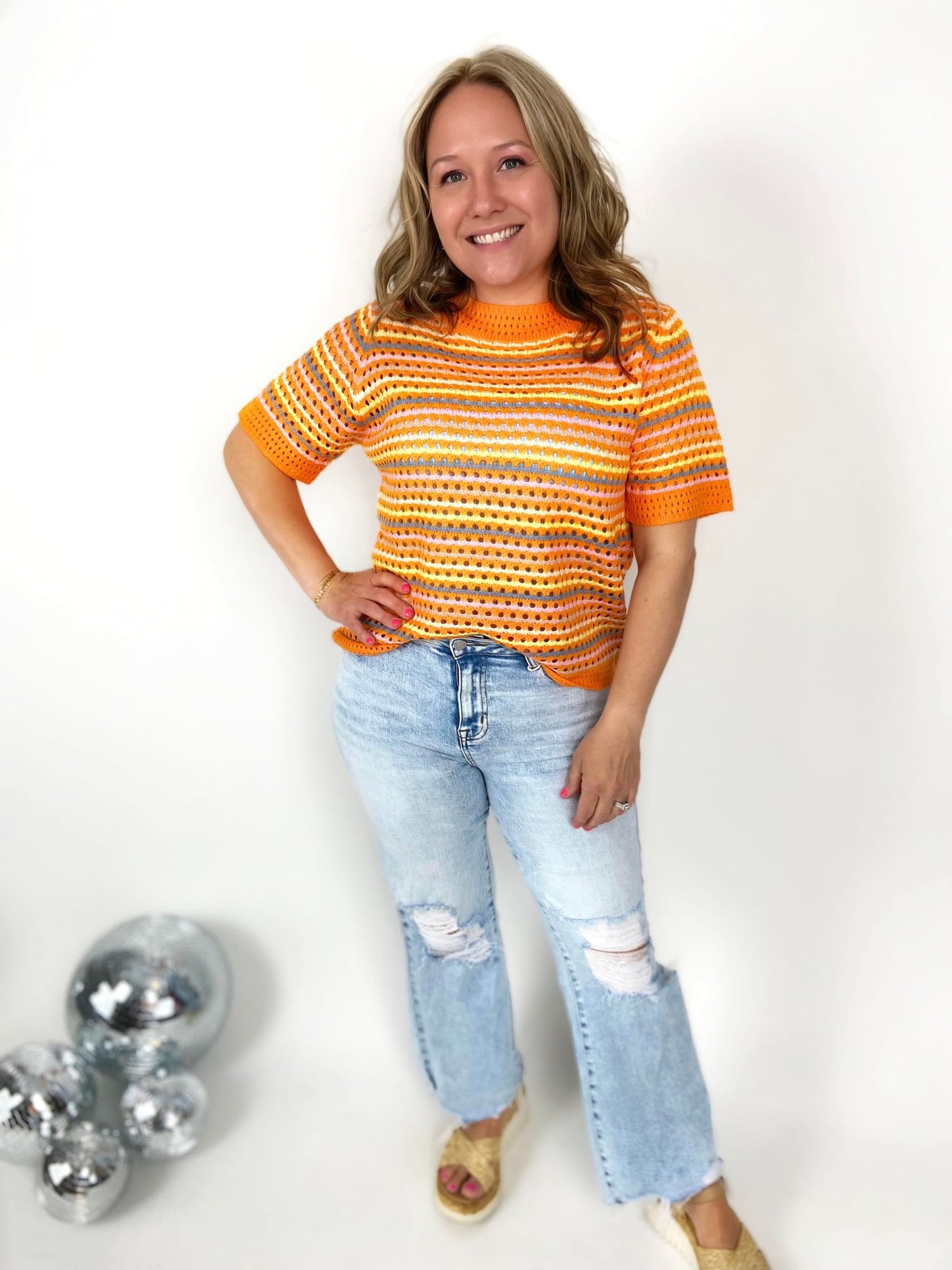 Abby Stripe Knit Top