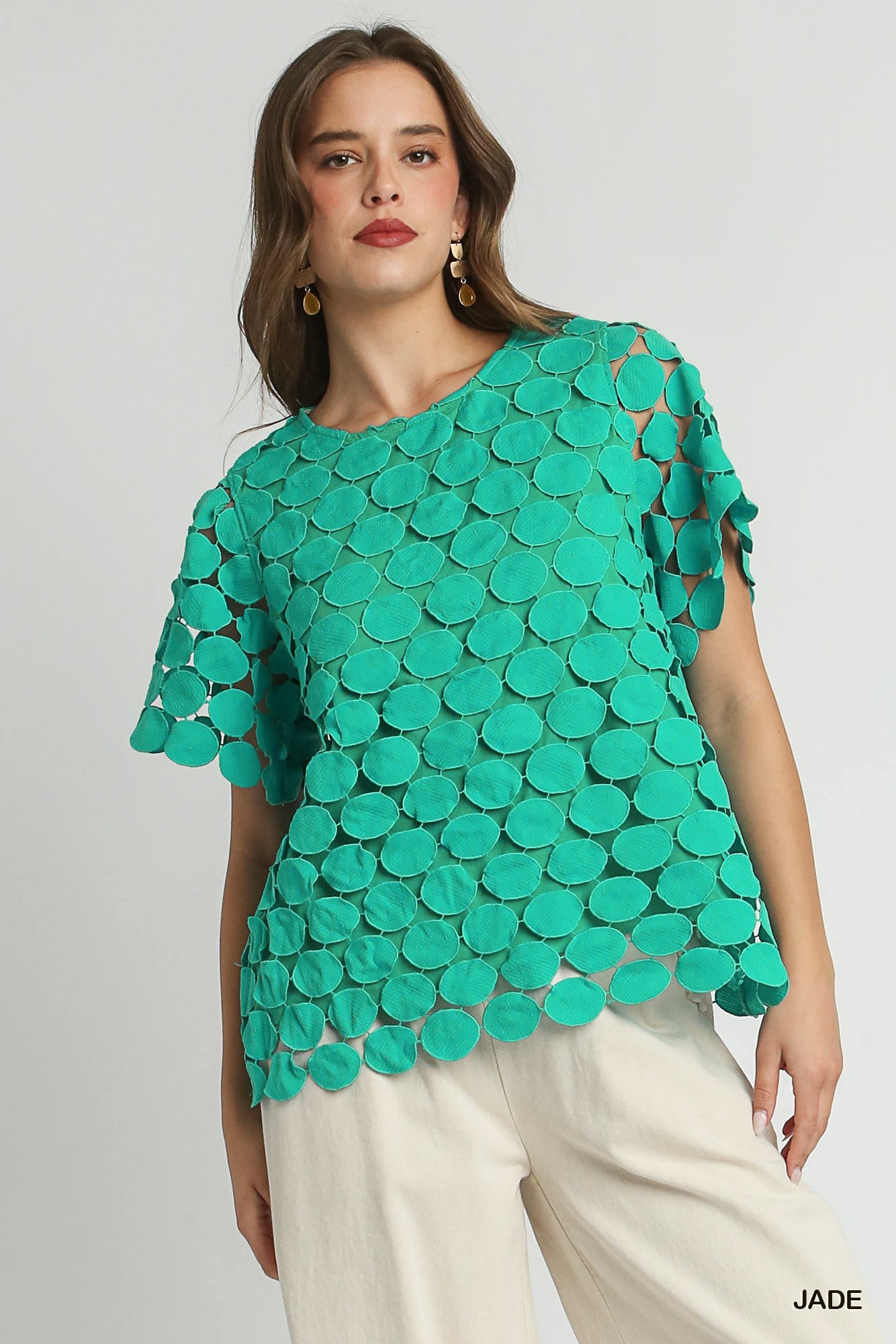 Delicate Dots Blouse - Jade {S-L}