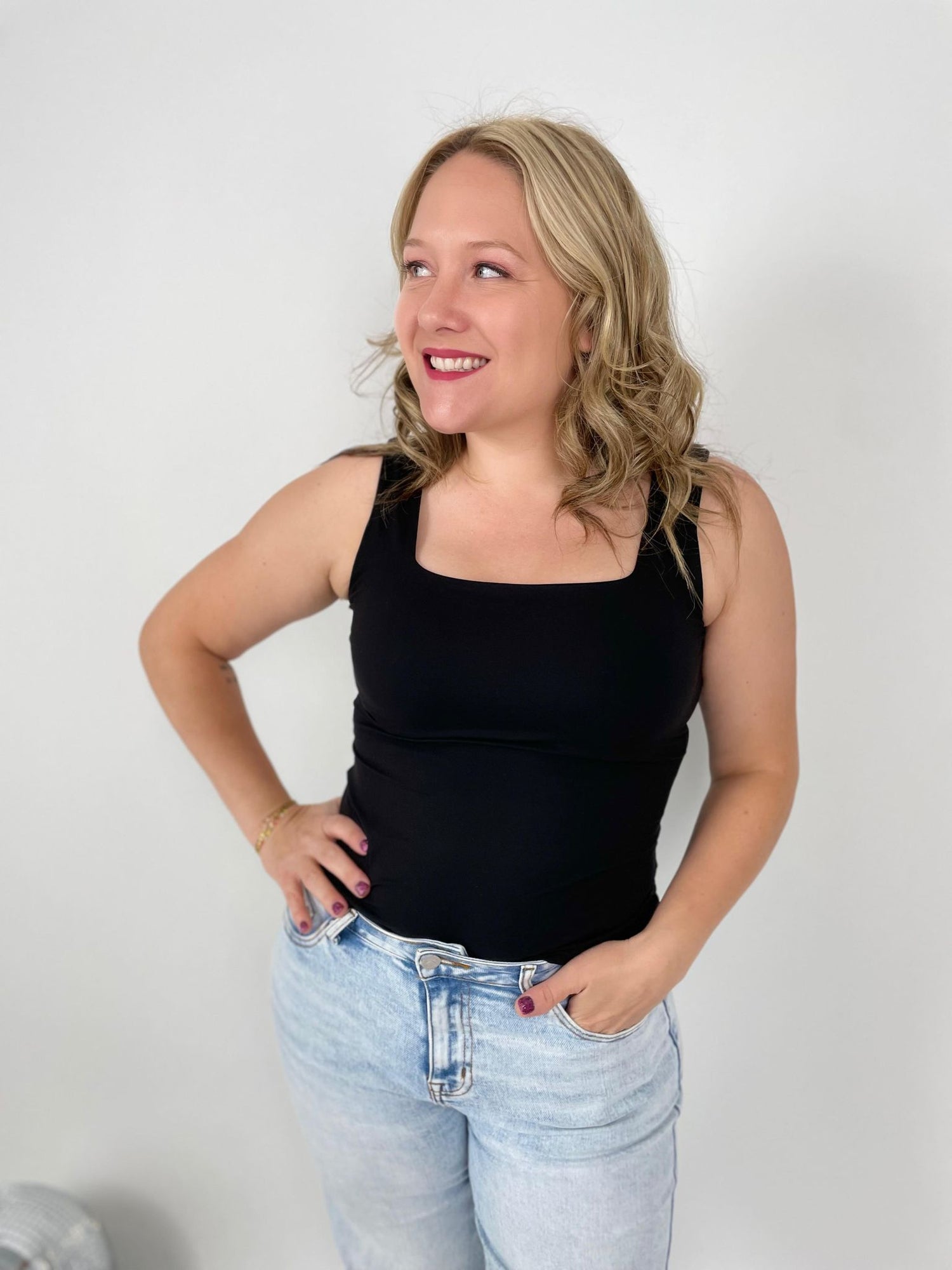 All-Day Comfort Tank in Black {S-3X}