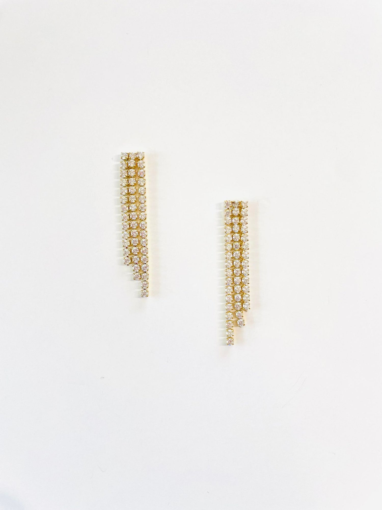 Rhinestone Fringe Earrings {Waterproof} - KaraMarie