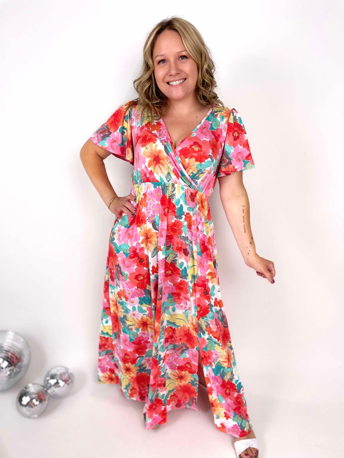 Millie Maxi Dress - Bright Floral Mix {S-3X} - KaraMarie