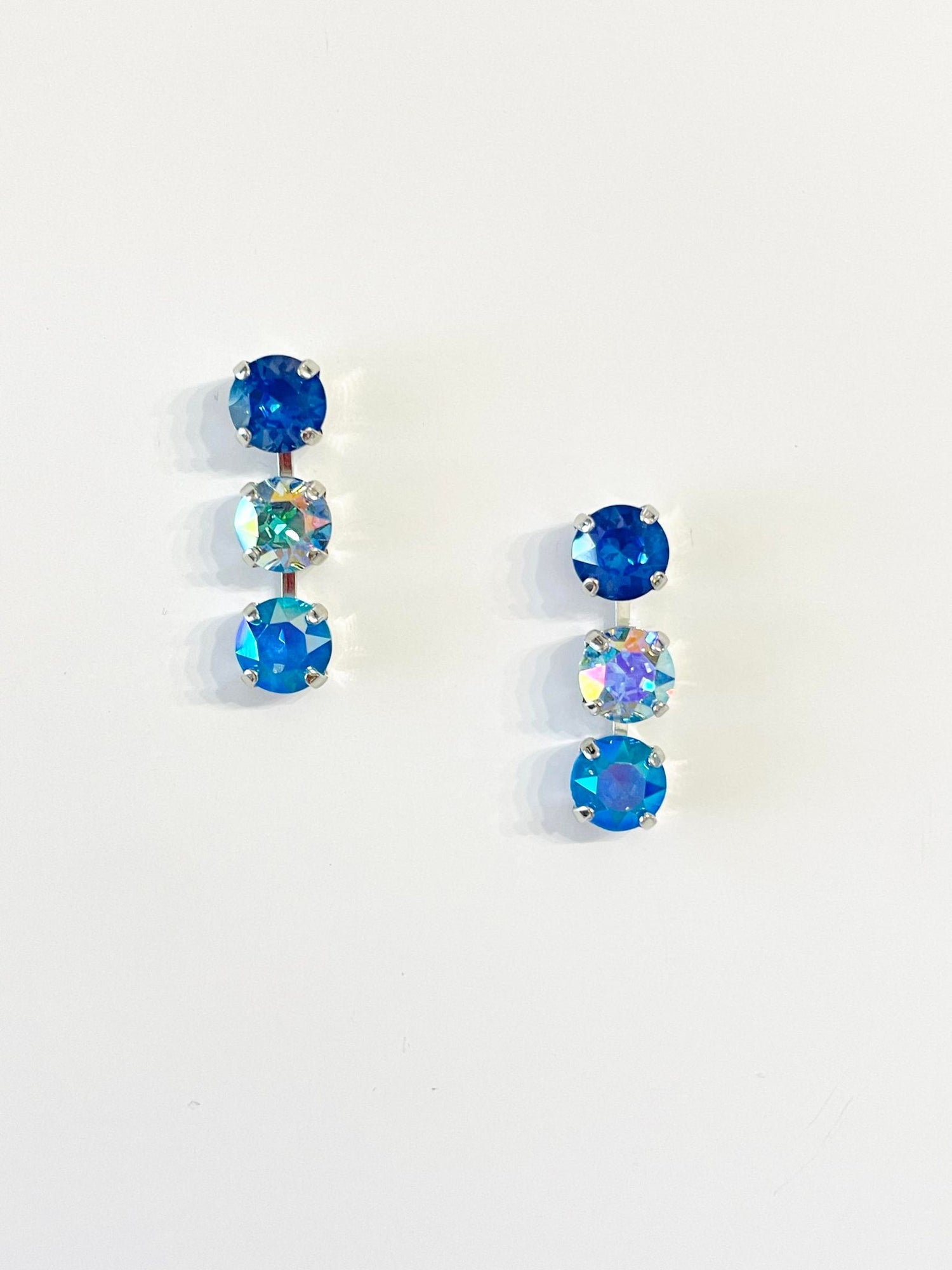 Galactic Blues Polka Dot Earrings
