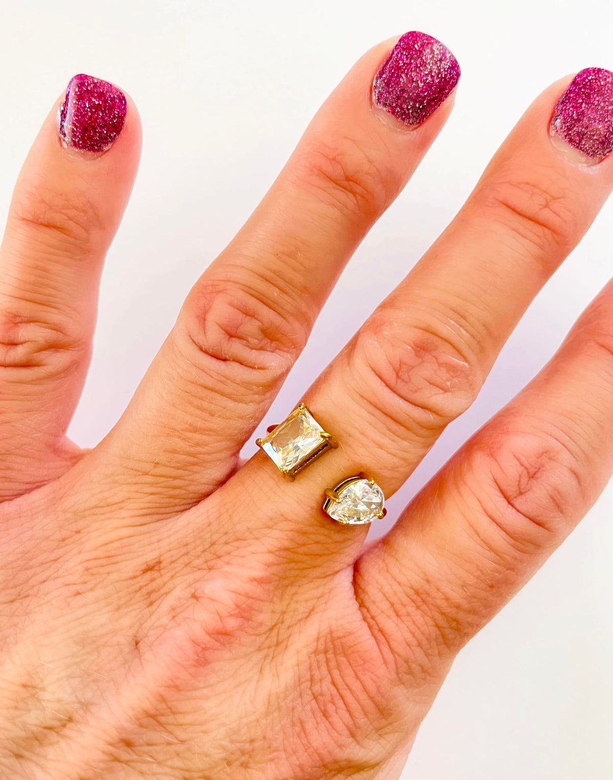 Rhinestone Adjustable Ring {Waterproof Jewelry} - KaraMarie
