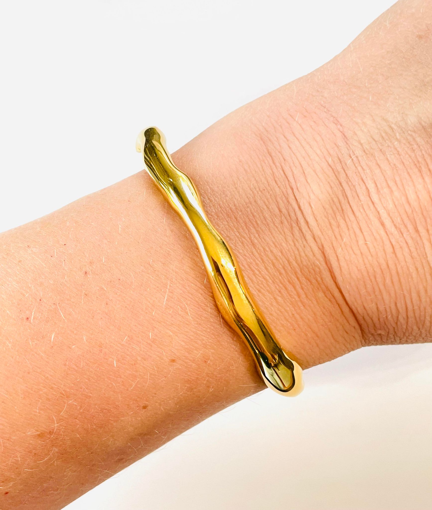 Molten Gold Cuff Bracelet  {Waterproof Jewelry!} - KaraMarie