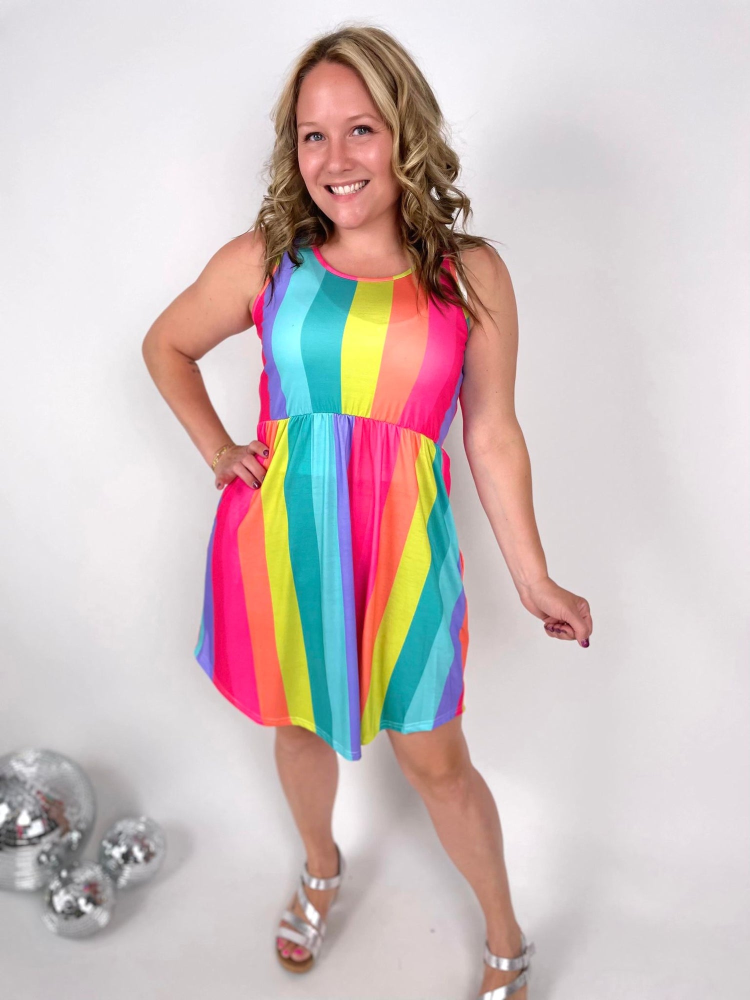 Dear Dress - Rainbow Stripes