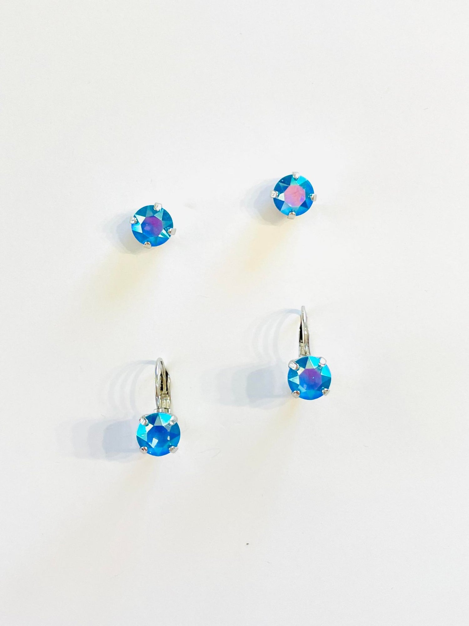 8mm Drop OR Post in Electric Blue Ignite AB - KaraMarie
