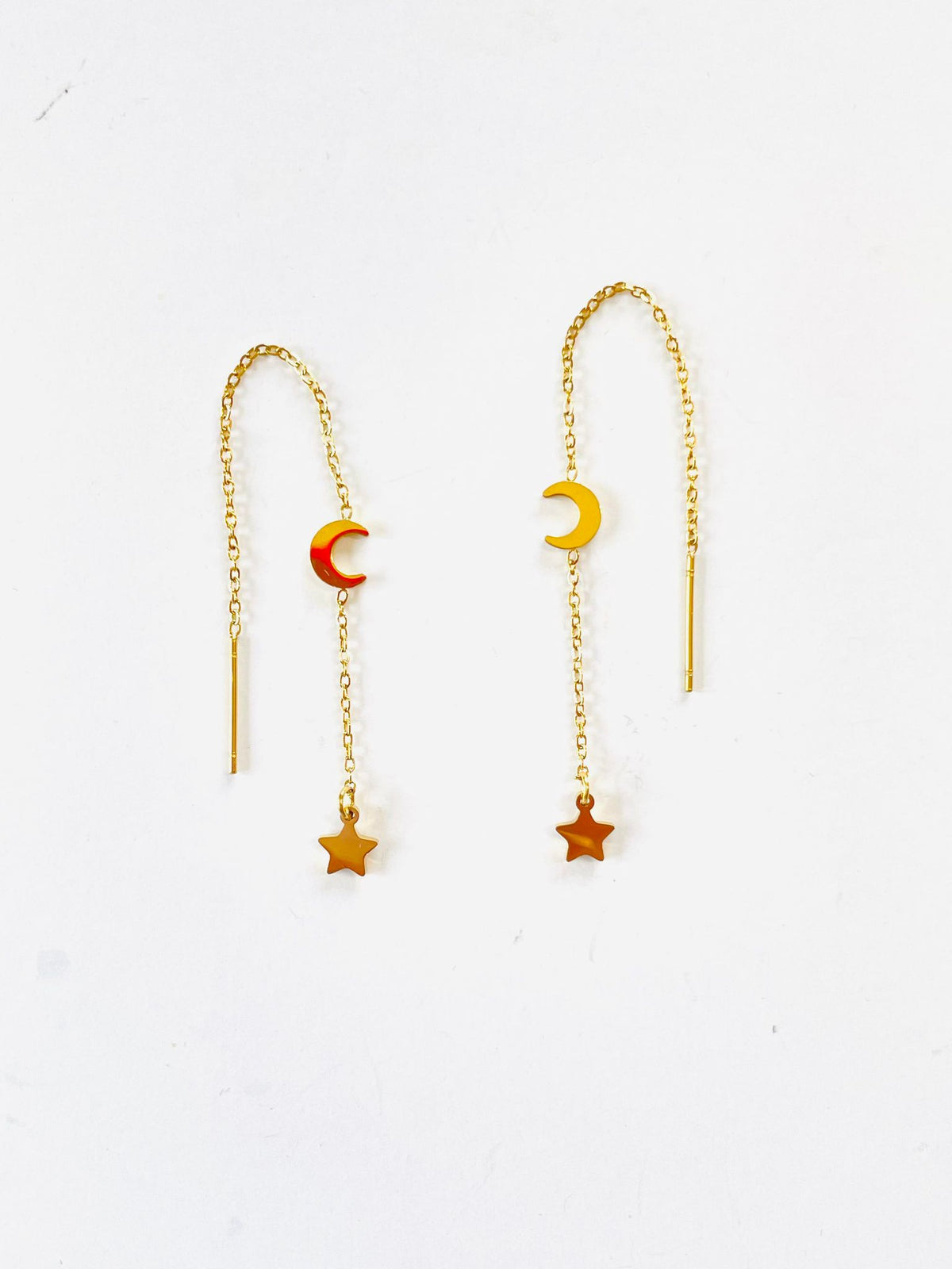 Moon + Star Thread Earrings {Waterproof} - KaraMarie