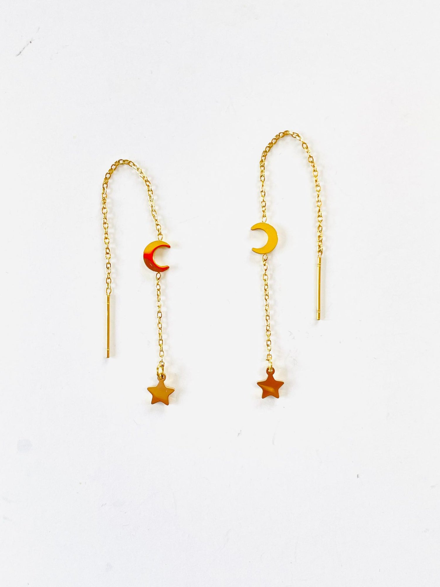 Moon + Star Thread Earrings {Waterproof} - KaraMarie