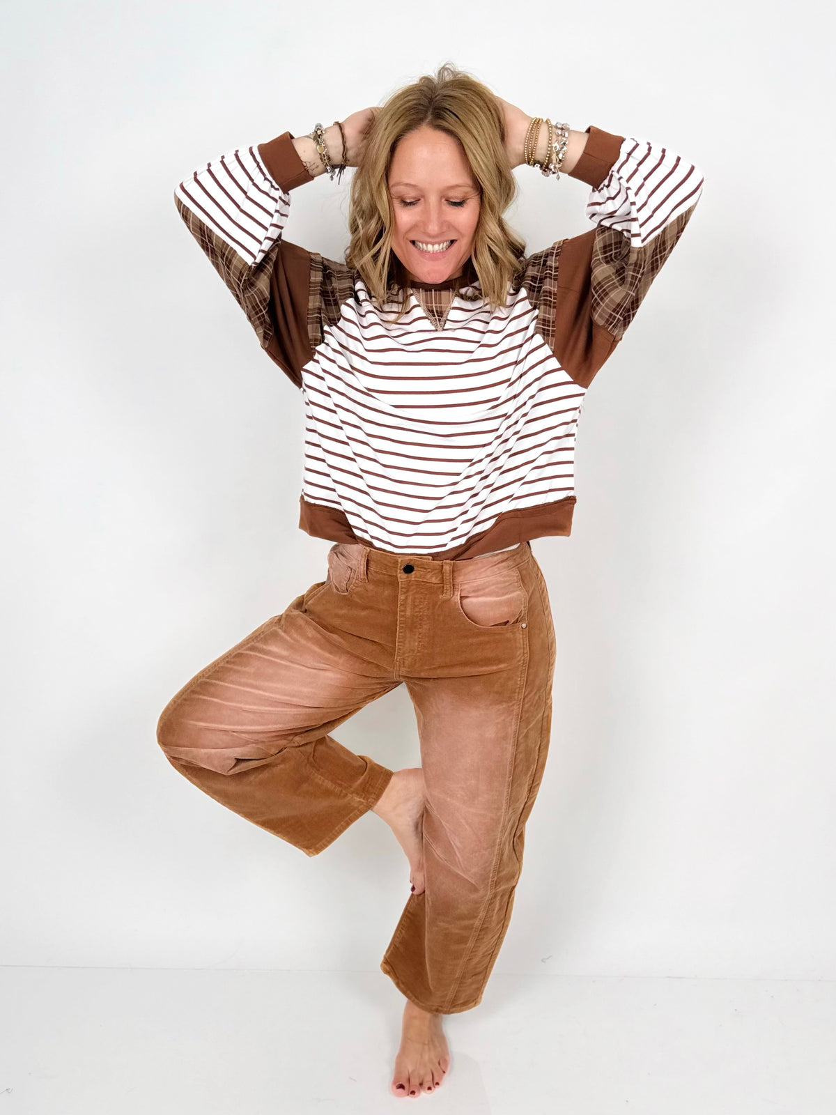Modern Corduroy Crop Barrel Pants - Camel {S-L} - KaraMarie