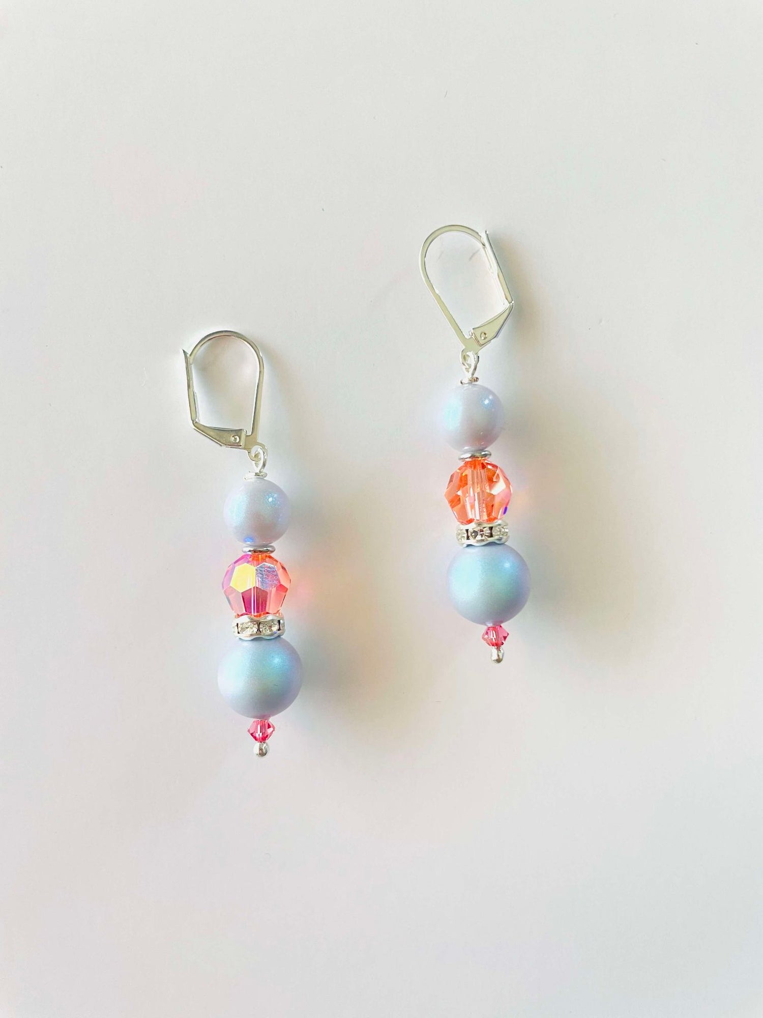 Simple Iridescent Flamingo Beaded Earring