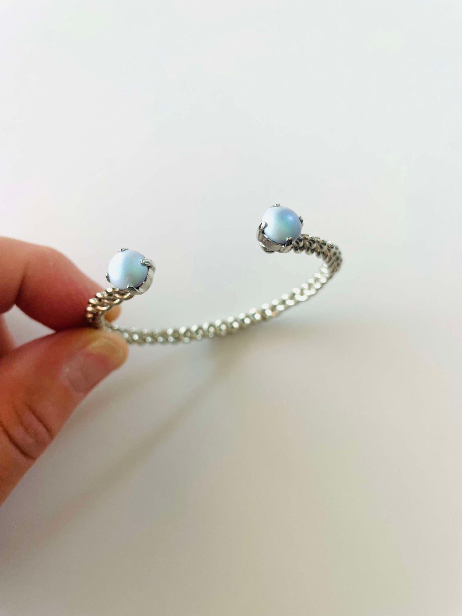 Iridescent Blue Rope Bangle