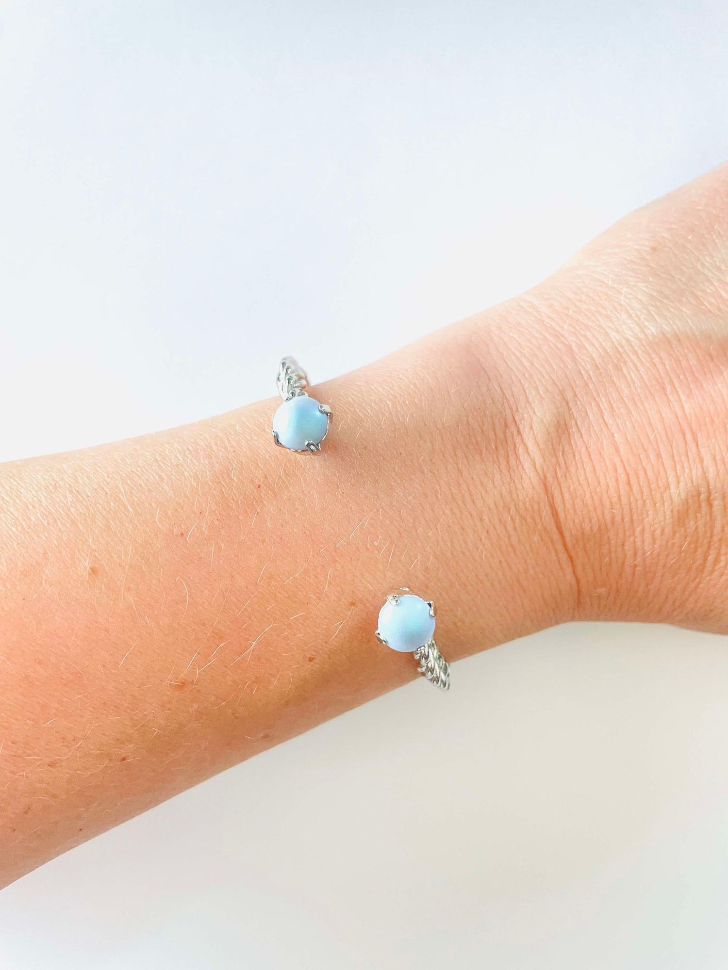 Iridescent Blue Rope Bangle